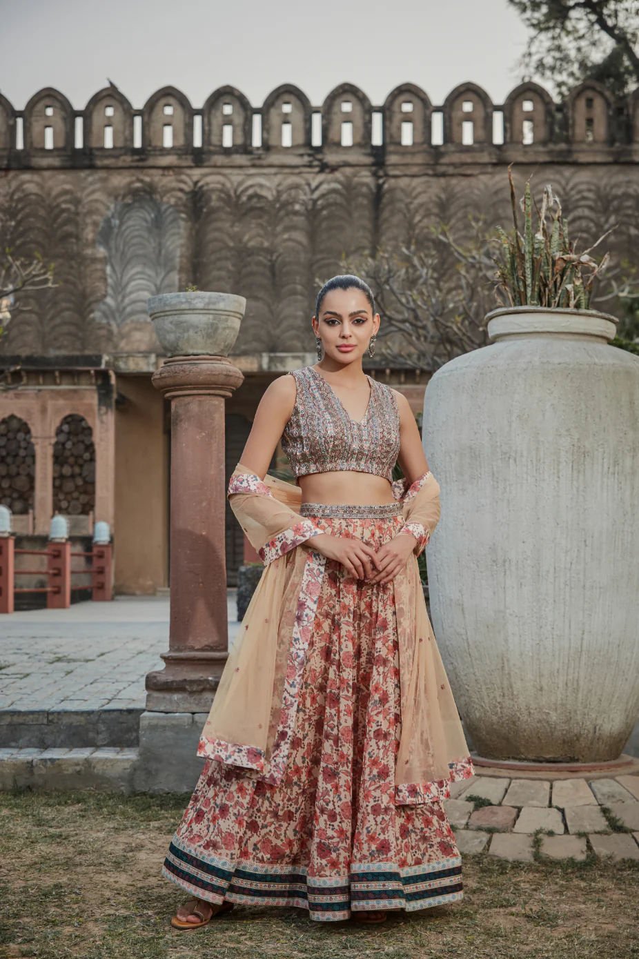 Aisha- Printed Lehenga Set - Image 3