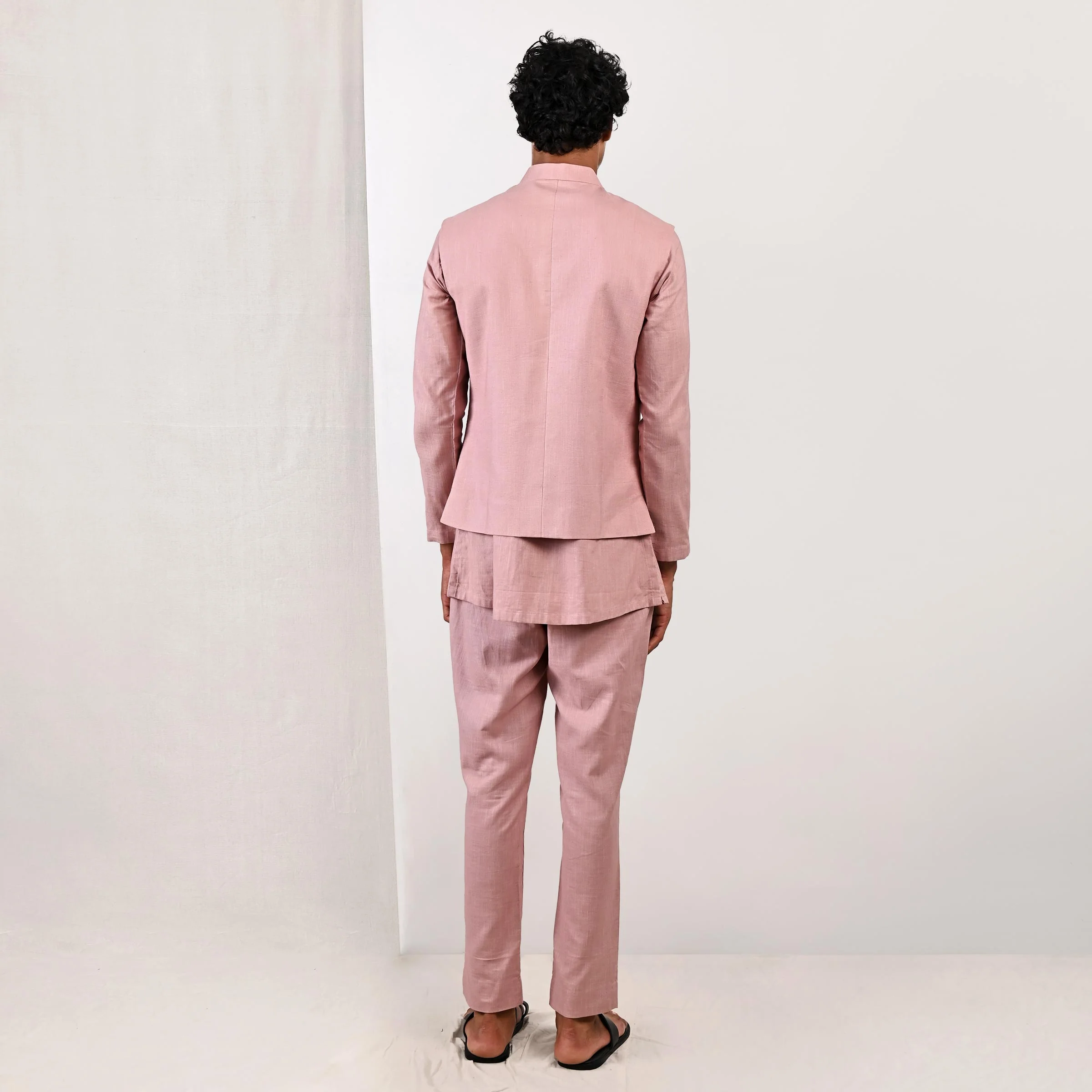 Arnold - Mauve Nehru Jacket with Kurta Set - Image 6