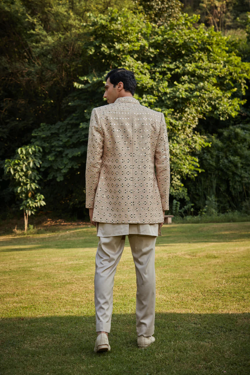 Beige Bliss Indowestern Set - Image 4