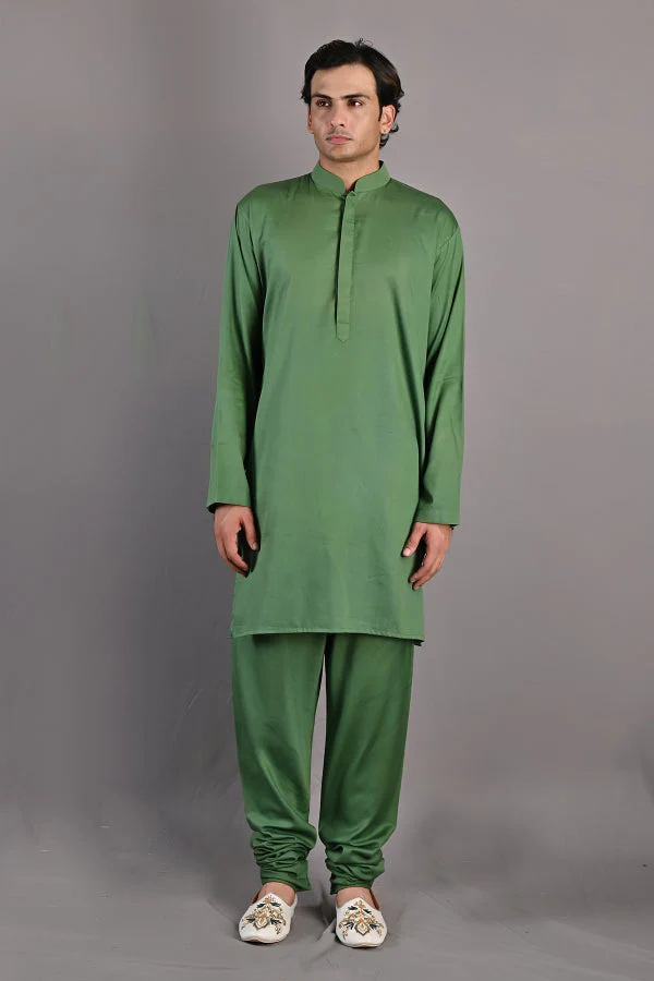 BROOK - OFF WHITE HAND EMBROIDERED SHERWANI JACKET SET - Image 7