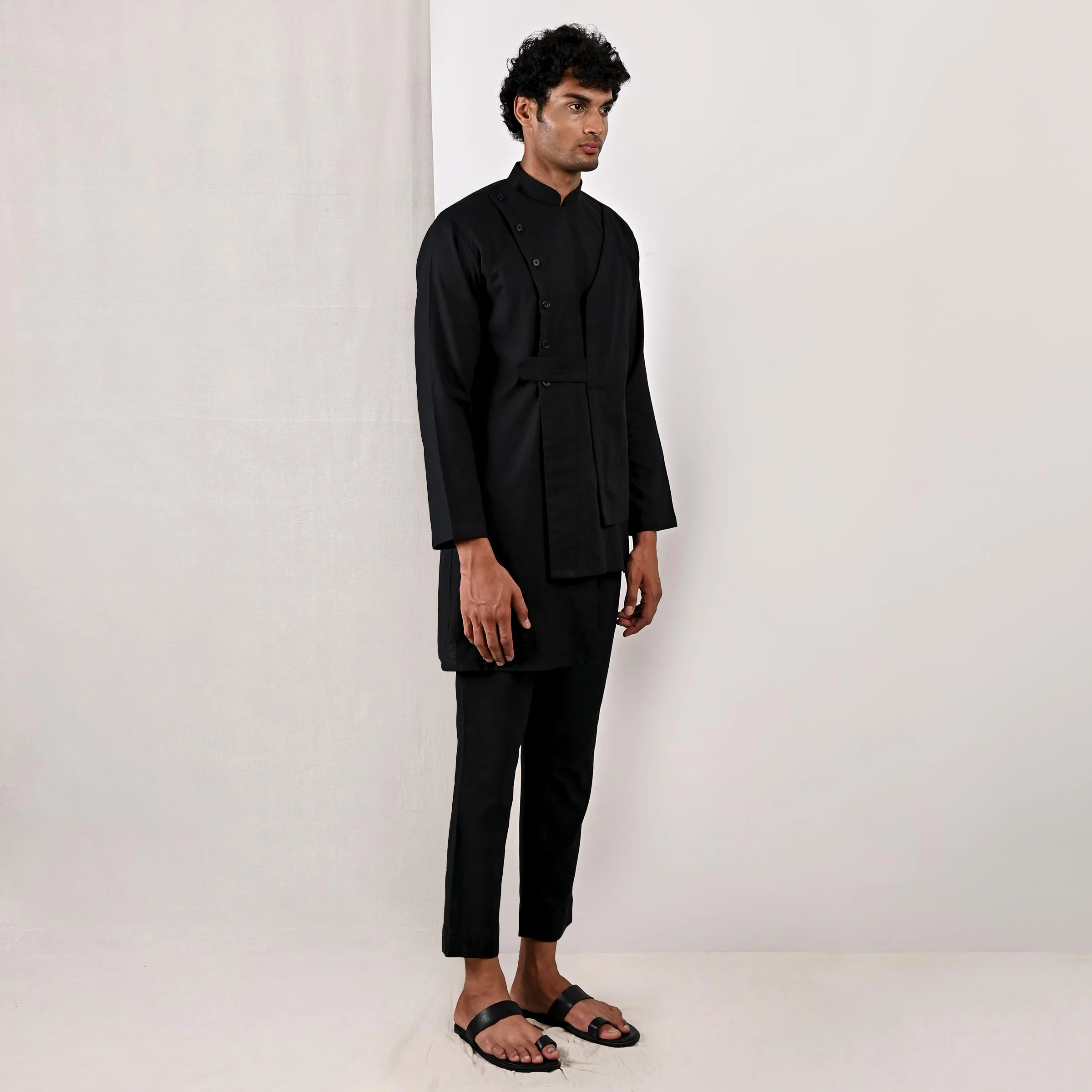 Caledon - Black Short kurta Set - Image 3