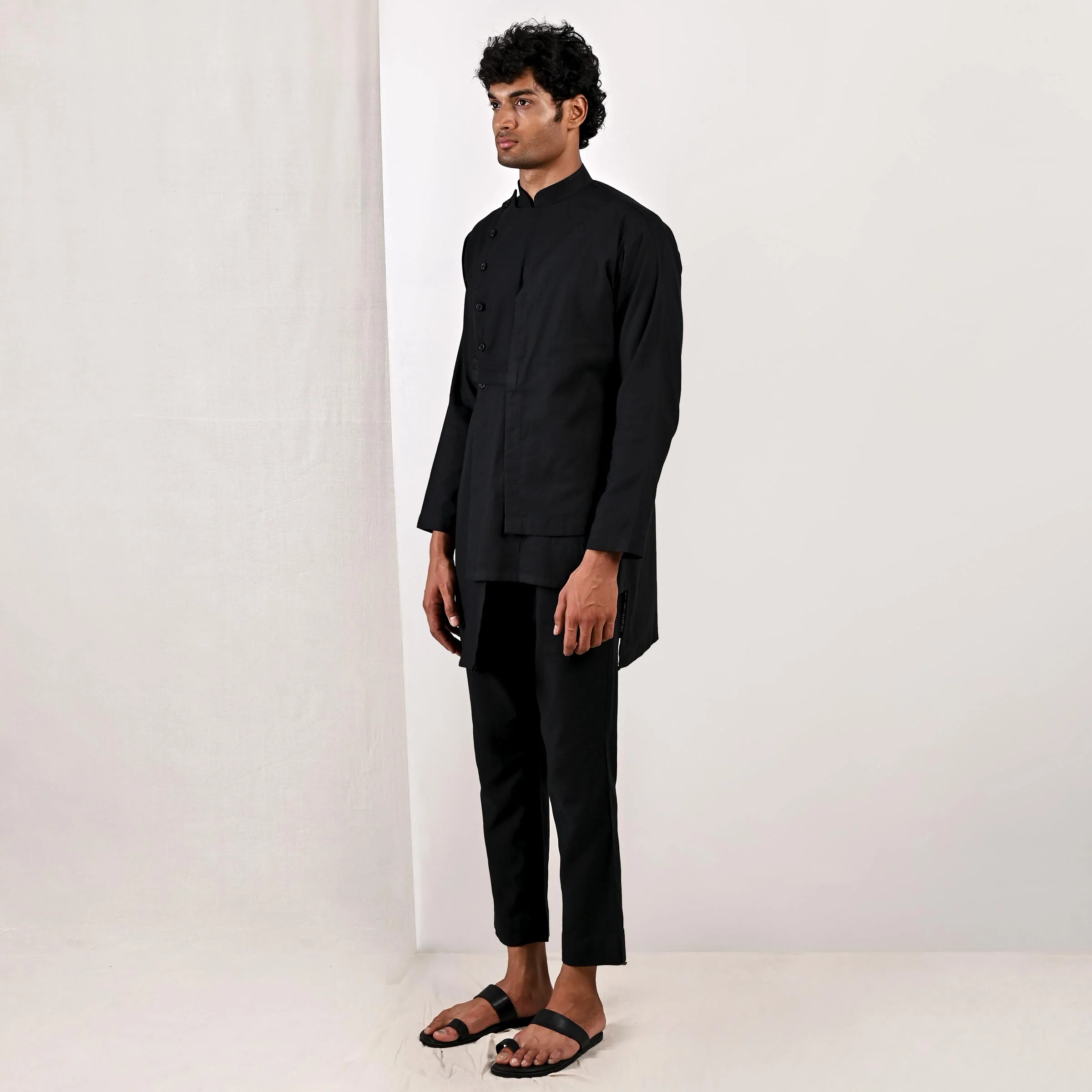 Caledon - Black Short kurta Set - Image 4
