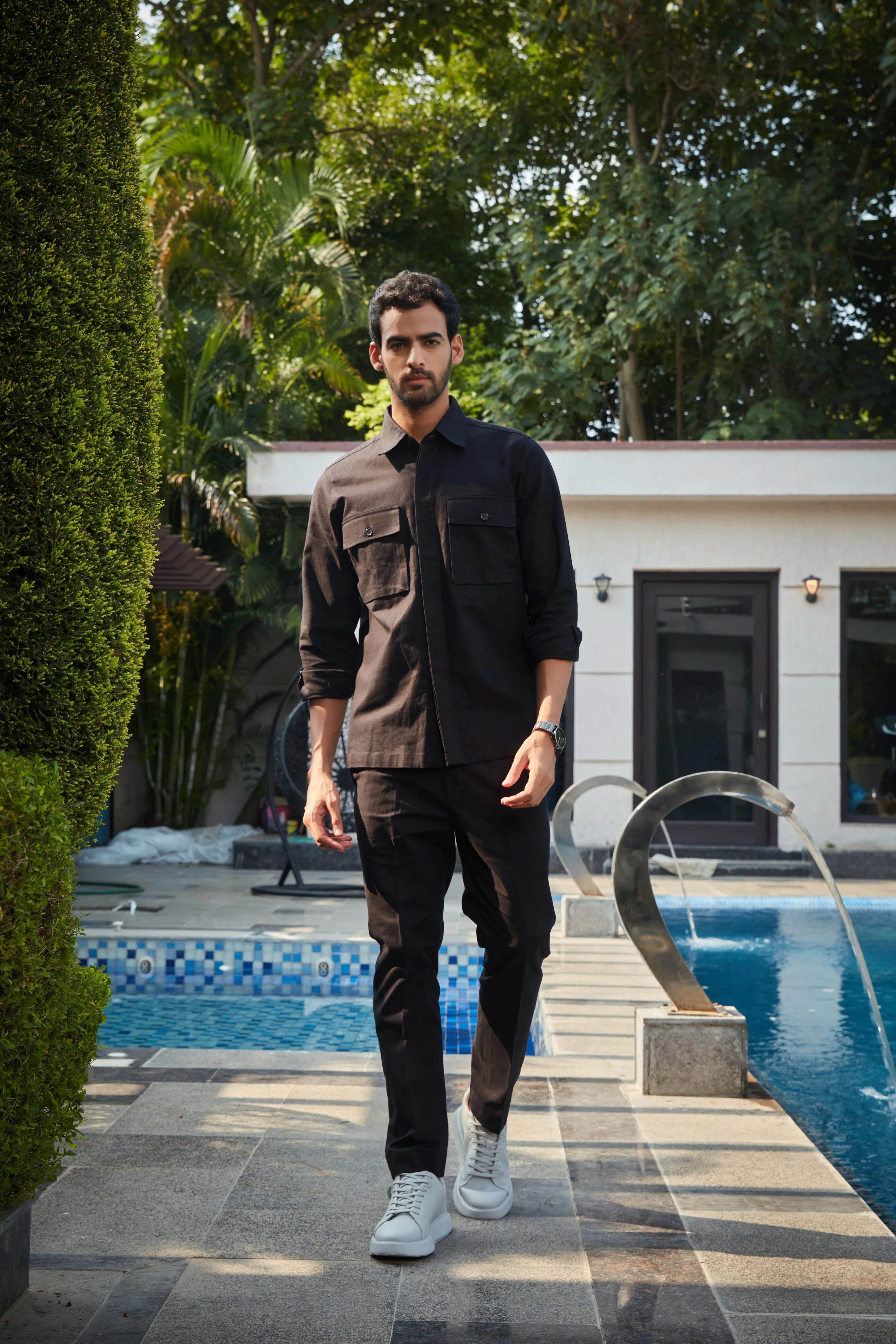Chris- Black Linen Co Ord Set - Image 3