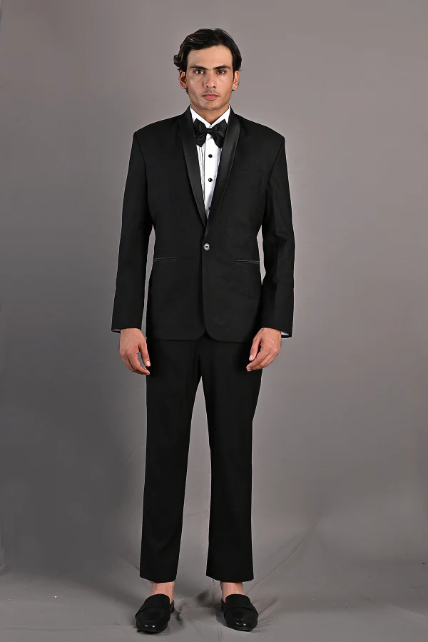 Constantine - Black Abstract Embroidered Tuxedo Set - Image 2