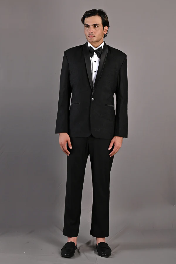 Constantine - Black Abstract Embroidered Tuxedo Set - Image 4