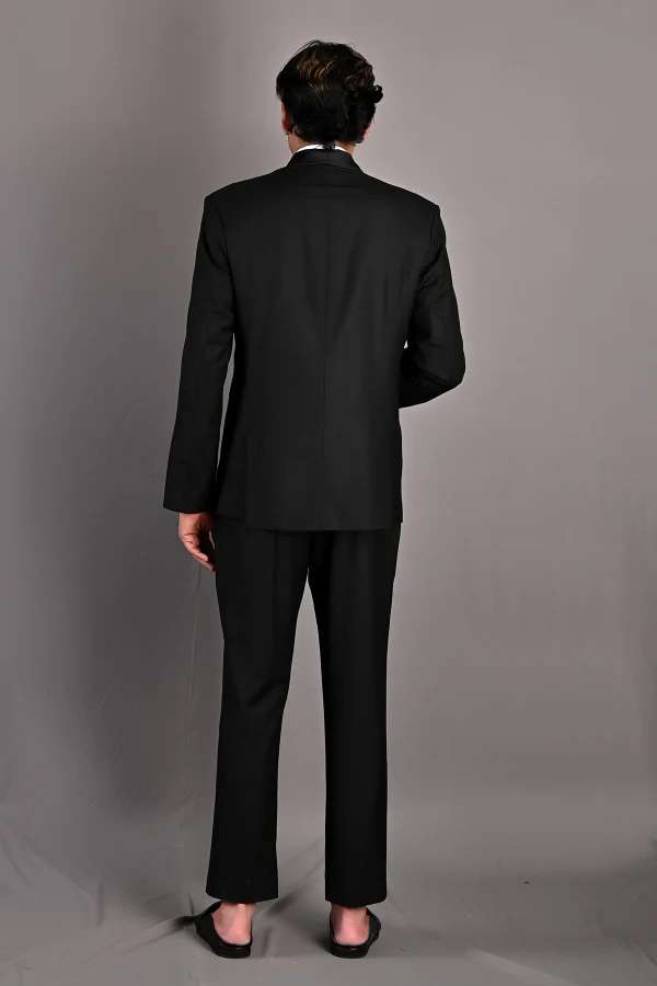Constantine - Black Abstract Embroidered Tuxedo Set - Image 7
