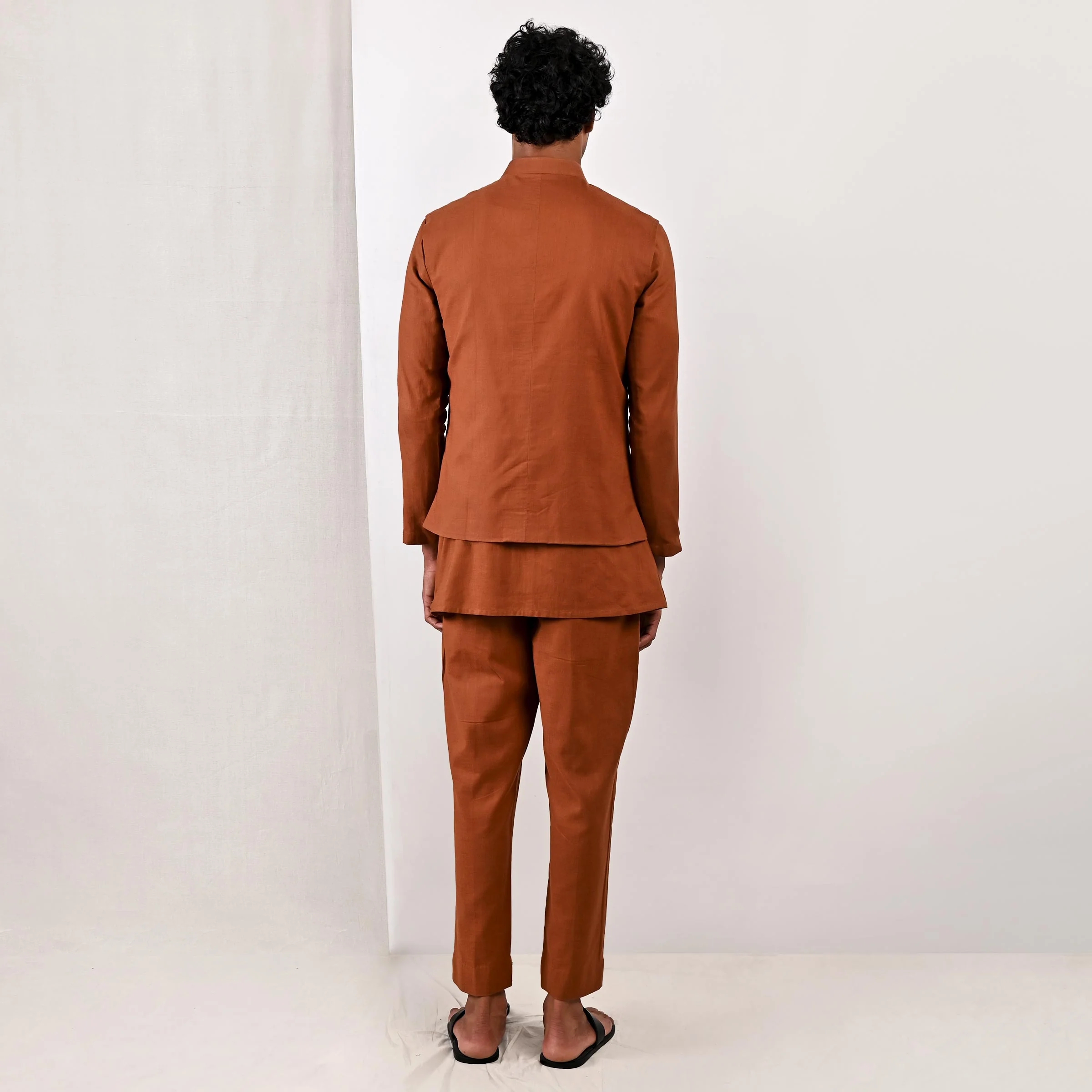 Corbin - Tan Nehru Jacket with Kurta Set - Image 6