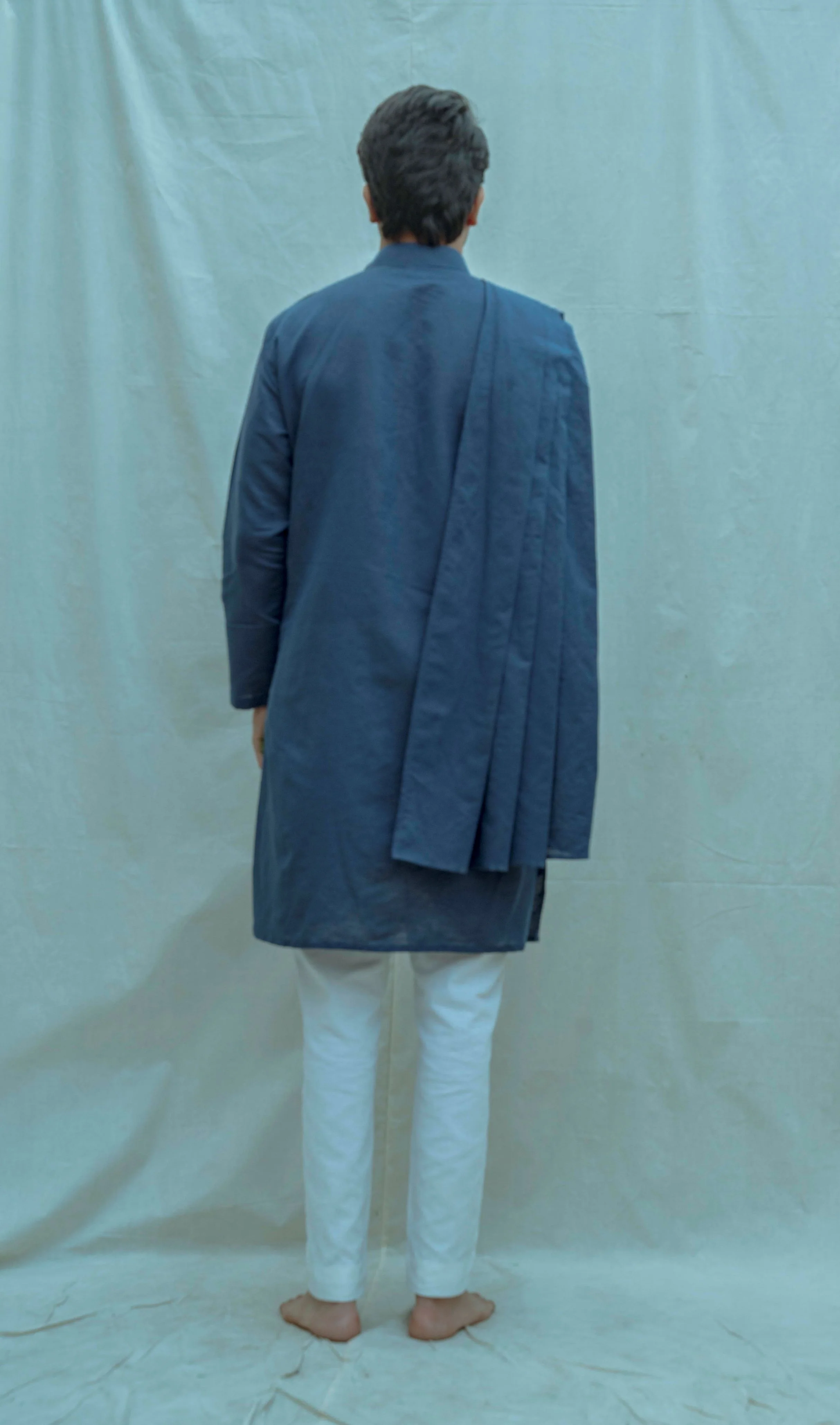 Cotton X Linen Back Pleated Kurta - Image 2