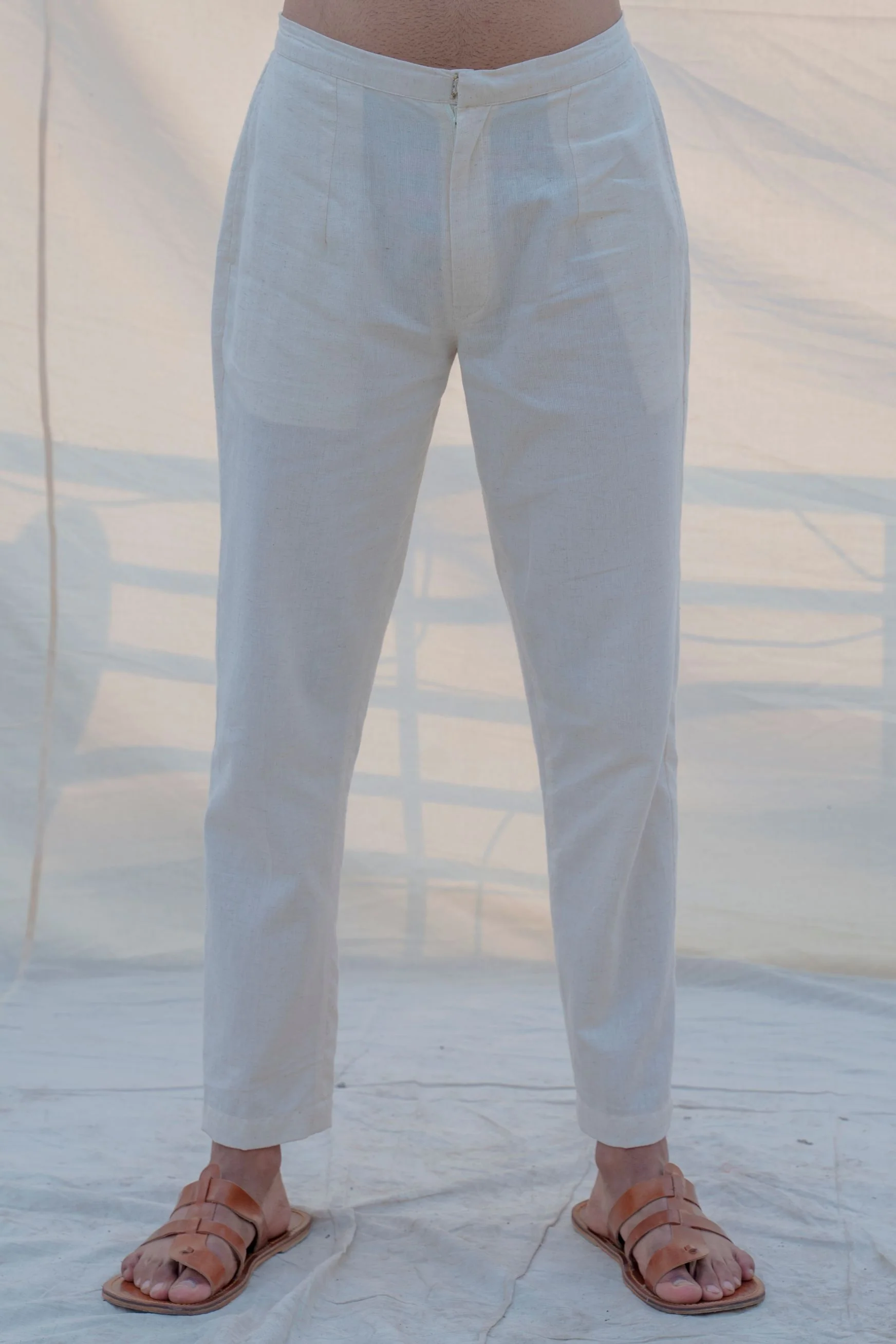 Cotton X Linen Wine Kurta with Pant Set - Image 6