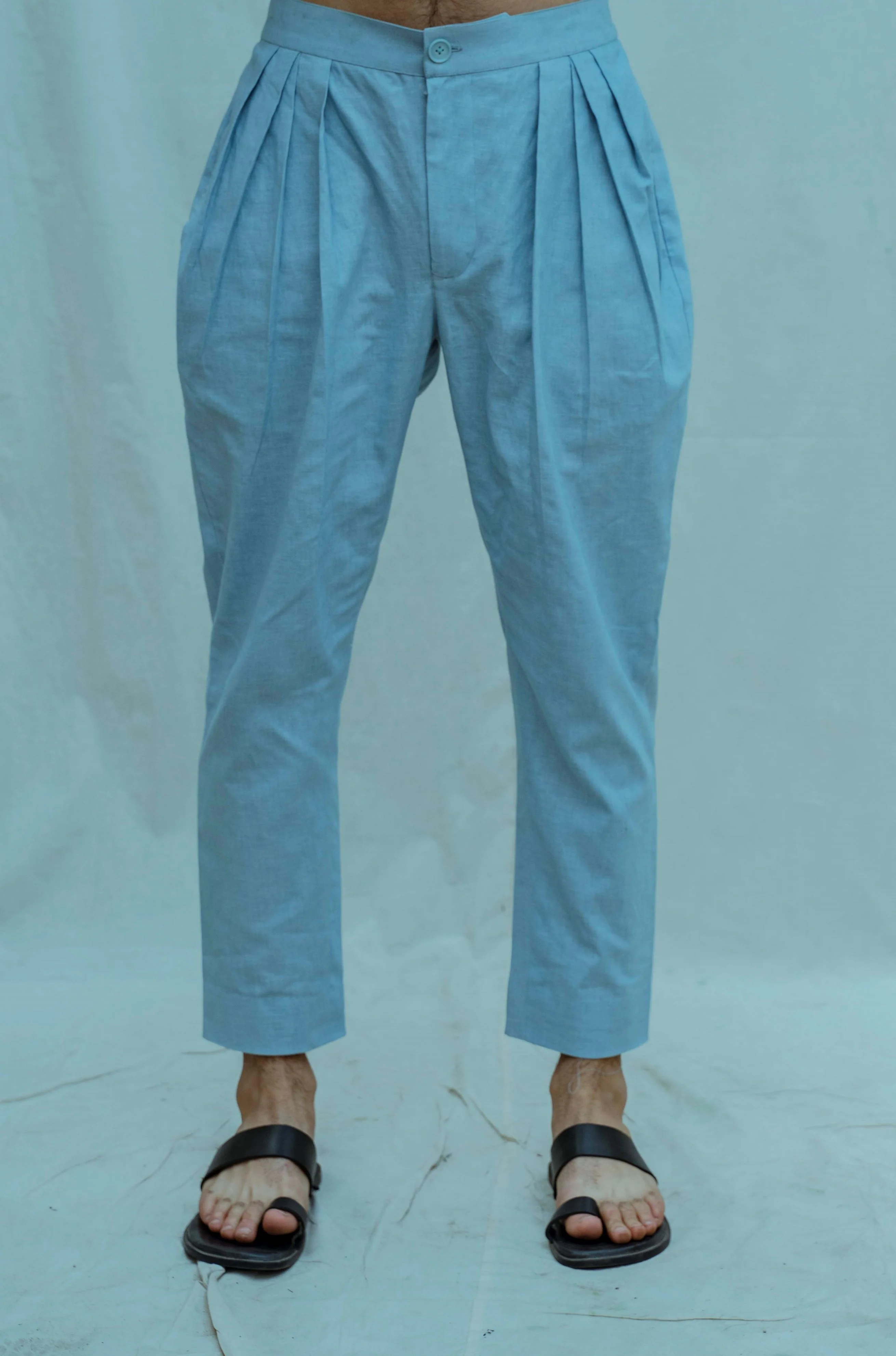 Cotton X Linen Pleated Pant