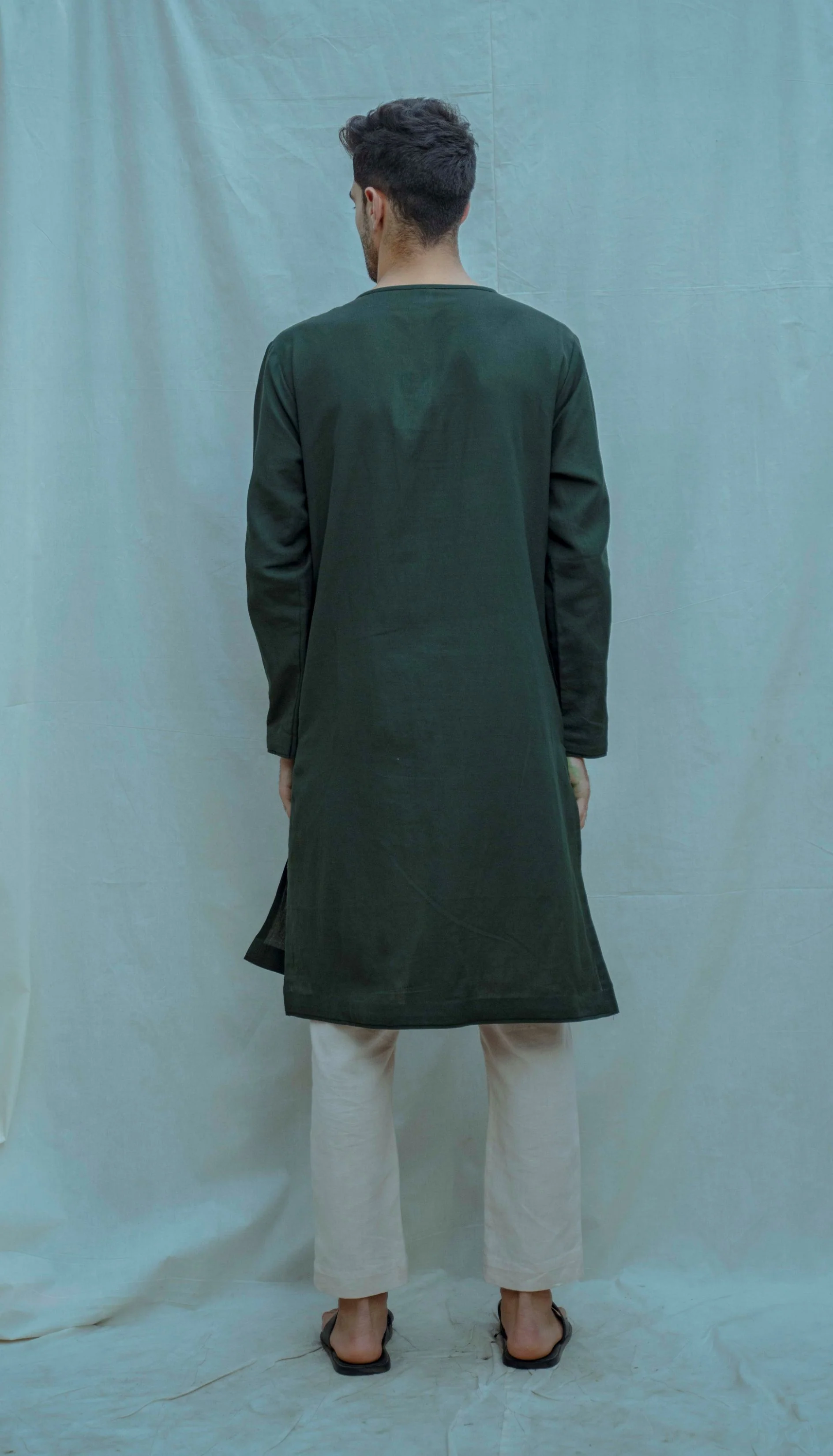Cotton X Linen Surprise Panel Kurta - Image 2