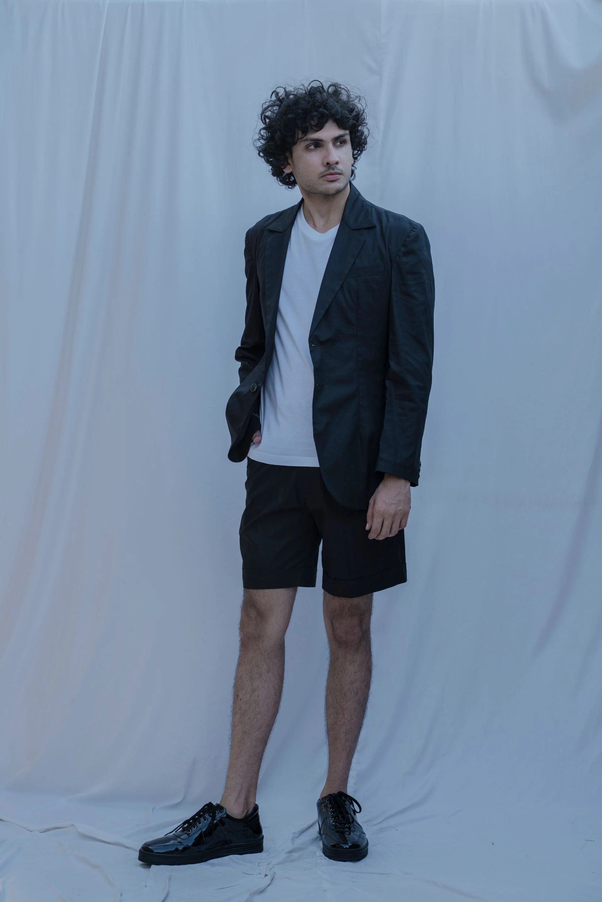 Diego-Black Suit With Short Pant Set - Image 3