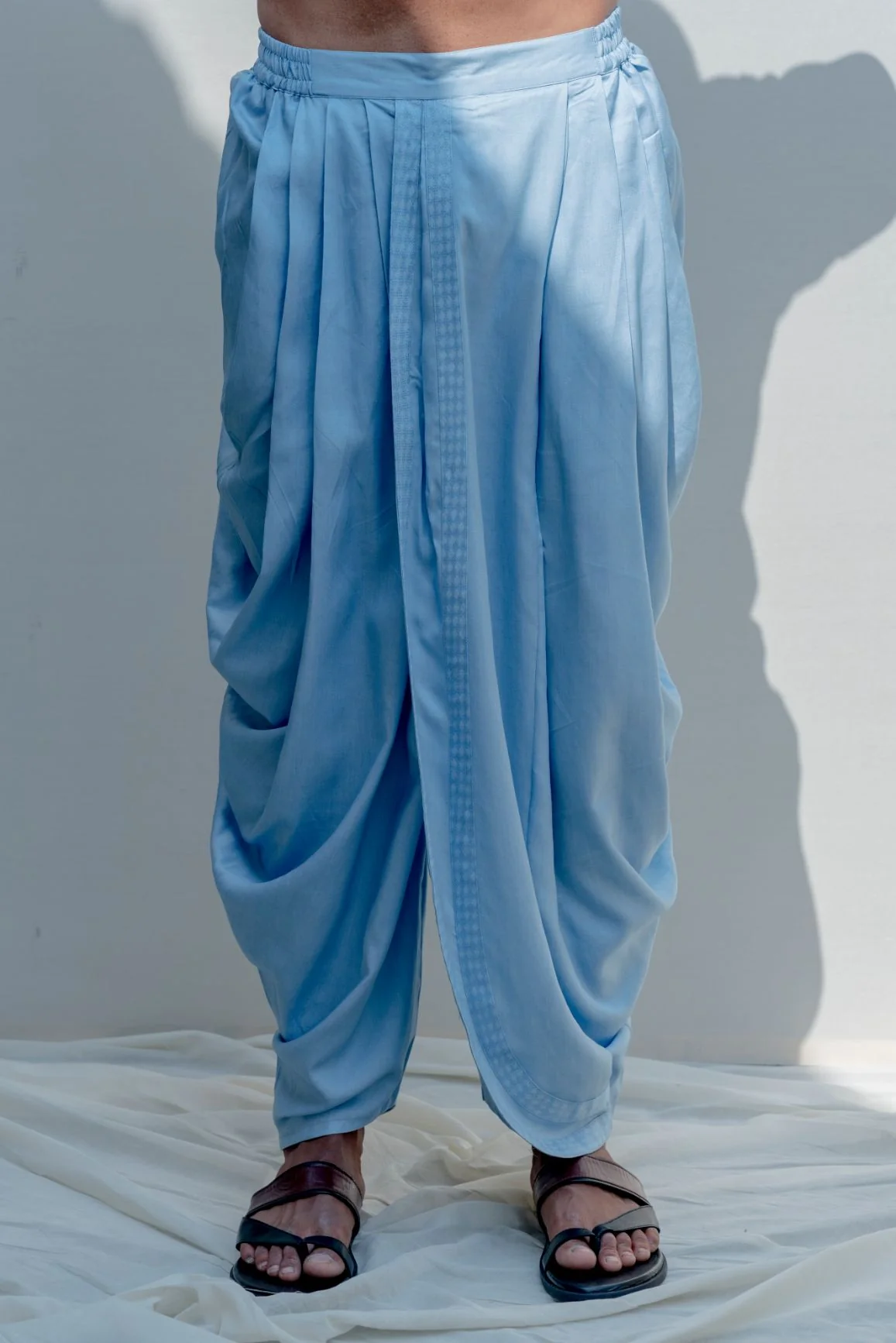 Esteem - Light Blue Floral Embroidered Jacket with Kurta Set - Image 5
