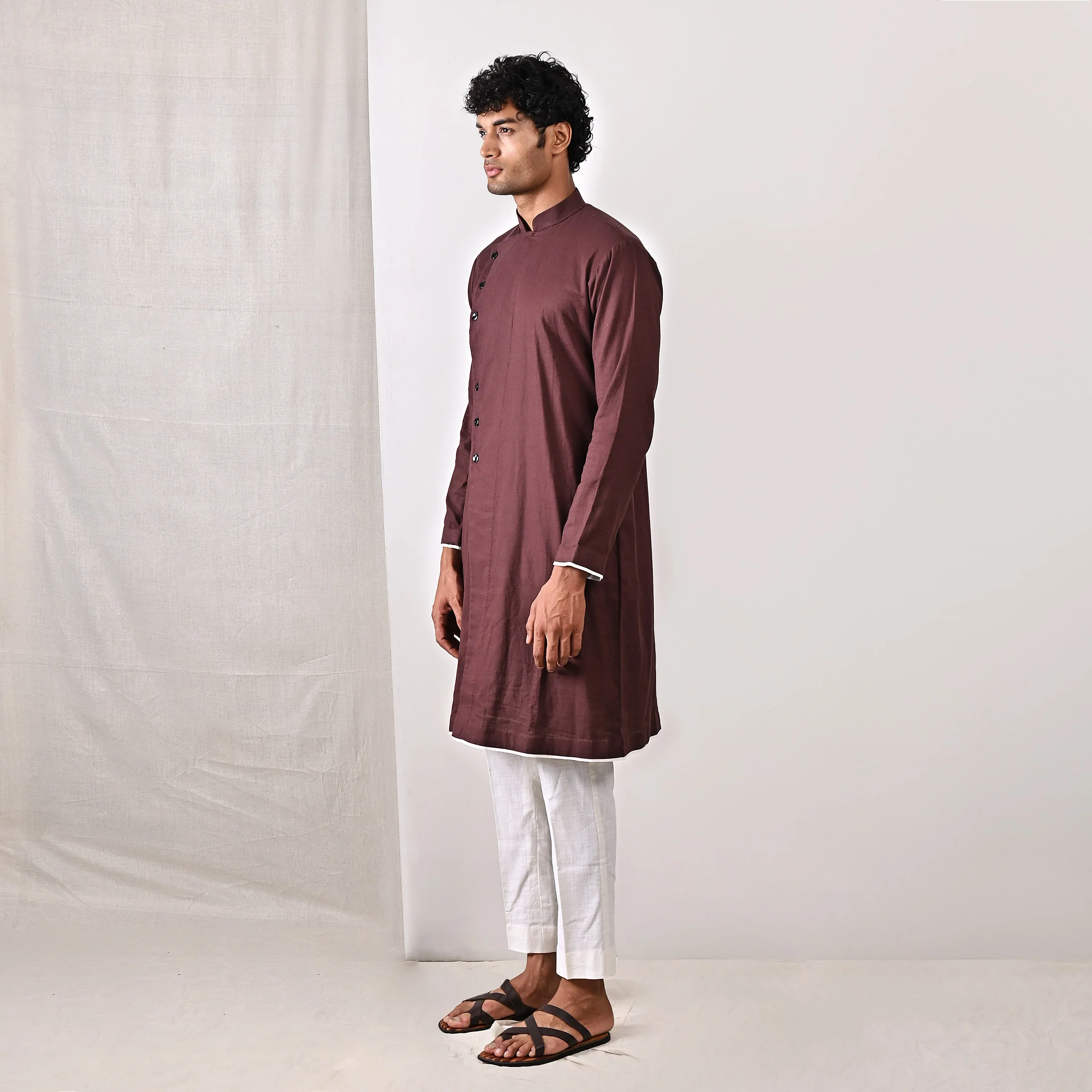 Everett - Dark Mahogany Long Kurta Set - Image 4
