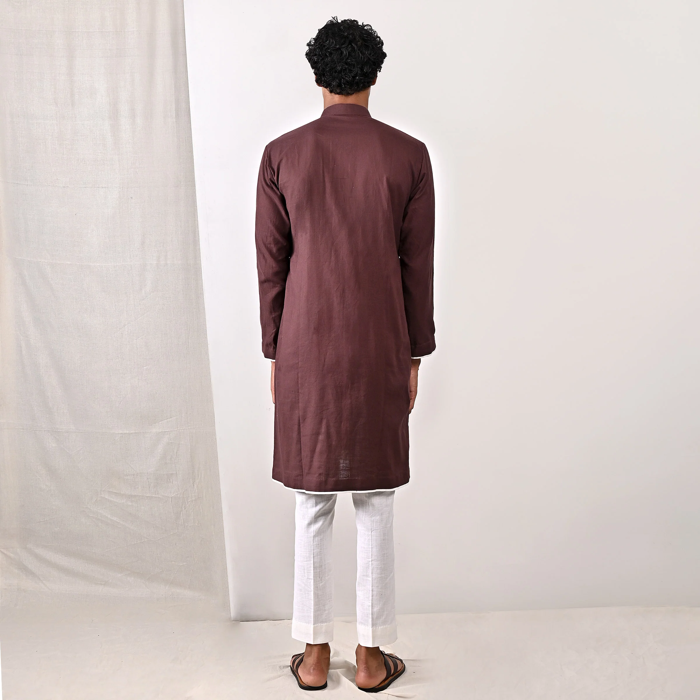 Everett - Dark Mahogany Long Kurta Set - Image 6