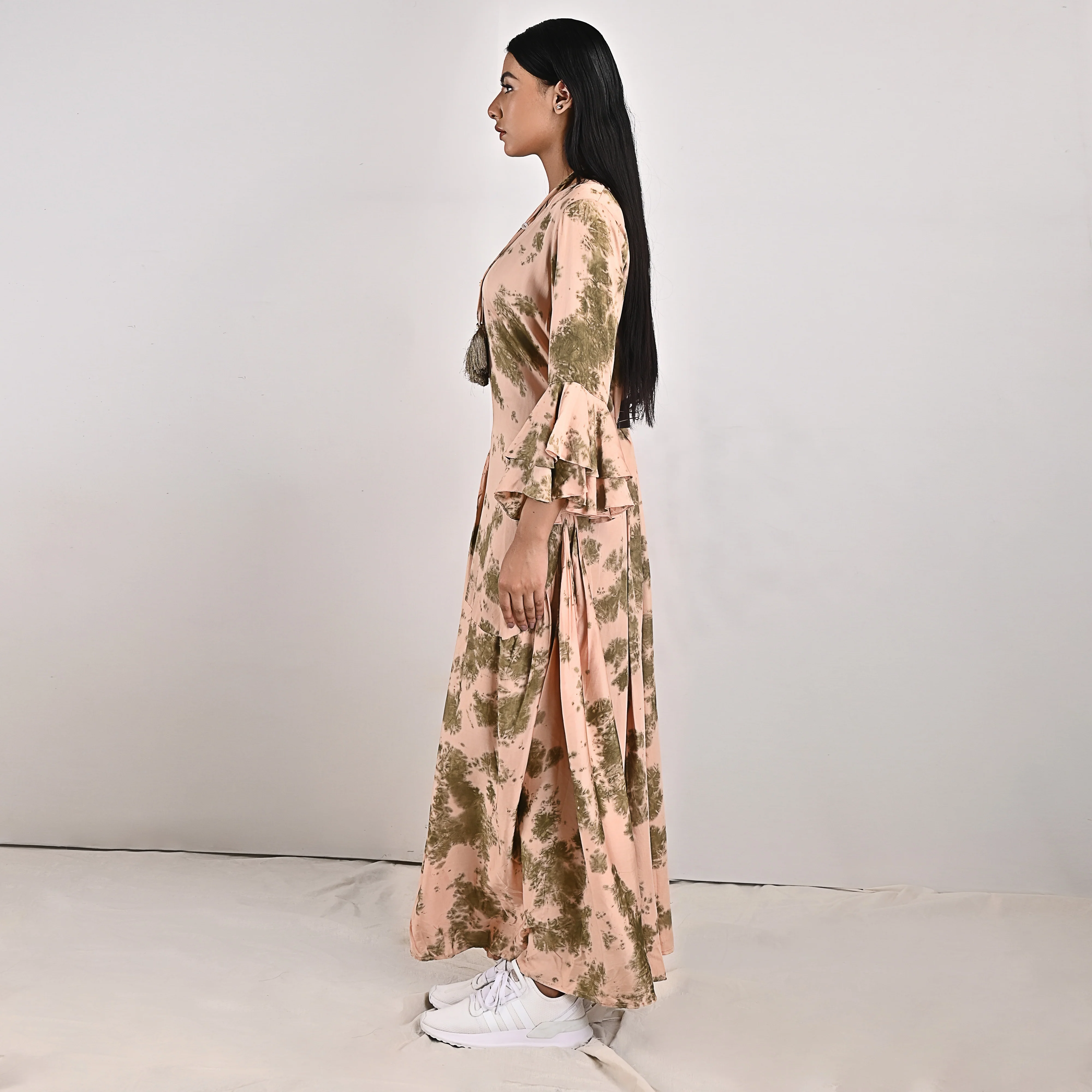 Florence - Tie & Dye Pleated Flowy Dress - Image 4