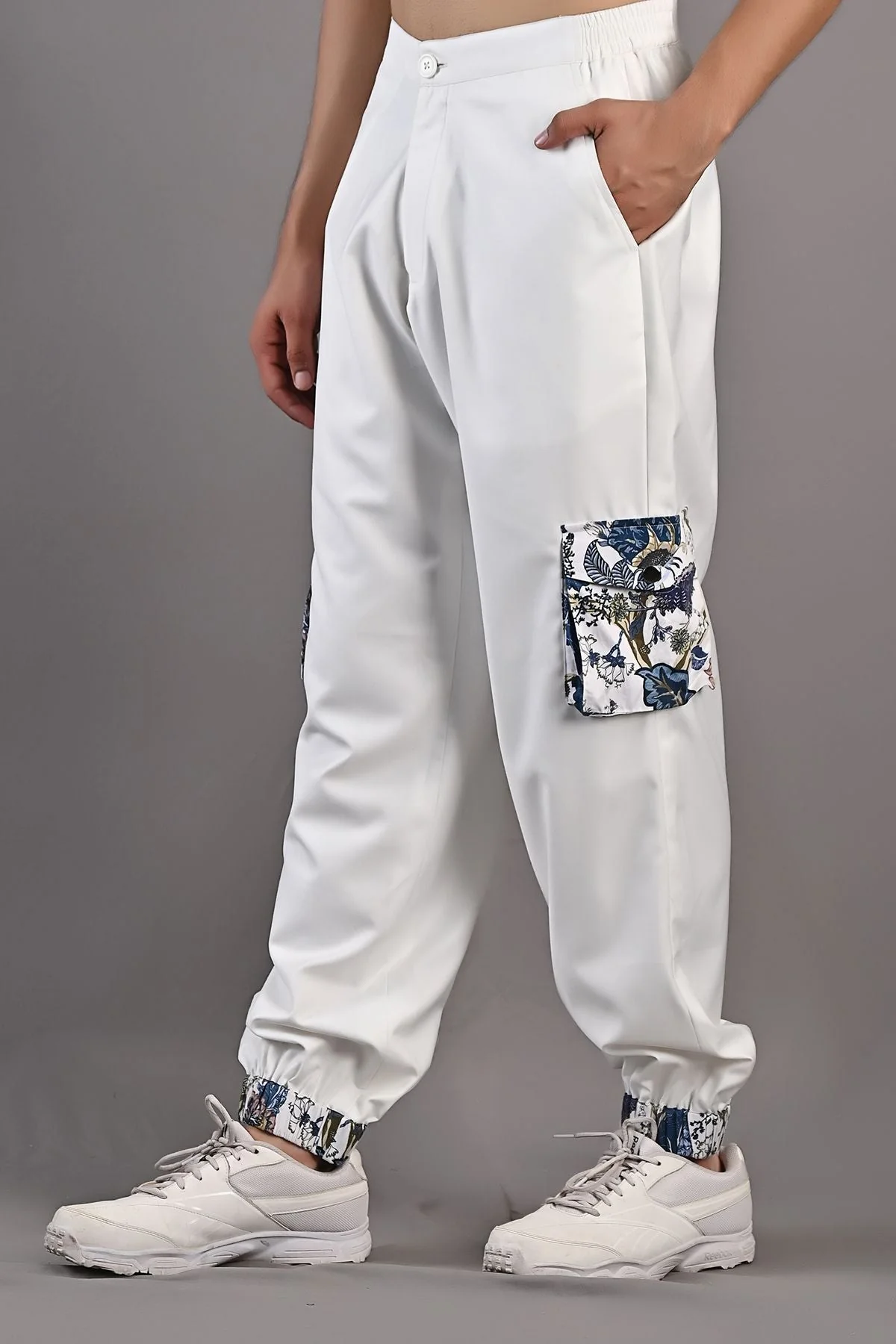 Florian - Multi Blue Printed Bomber Jacket With Jogger Set - Image 6