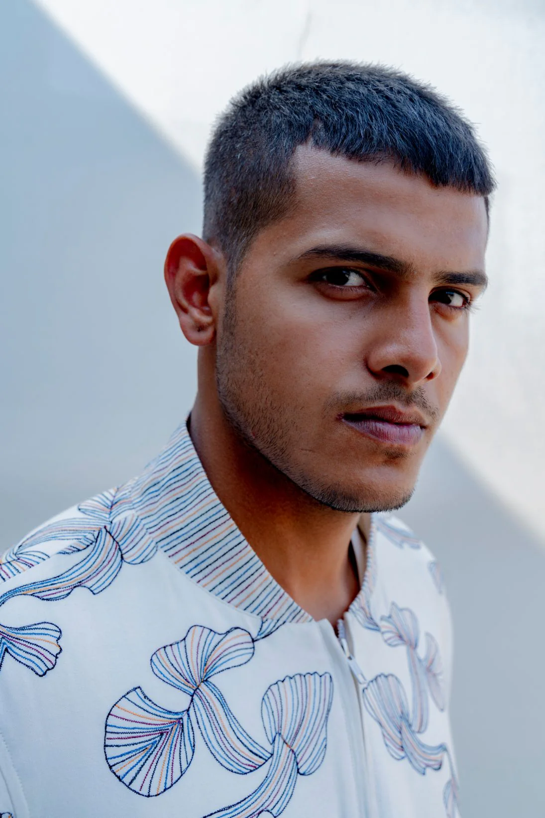 I & You - Off-white Abstract Embroiderd Bomber Jacket Set - Image 6