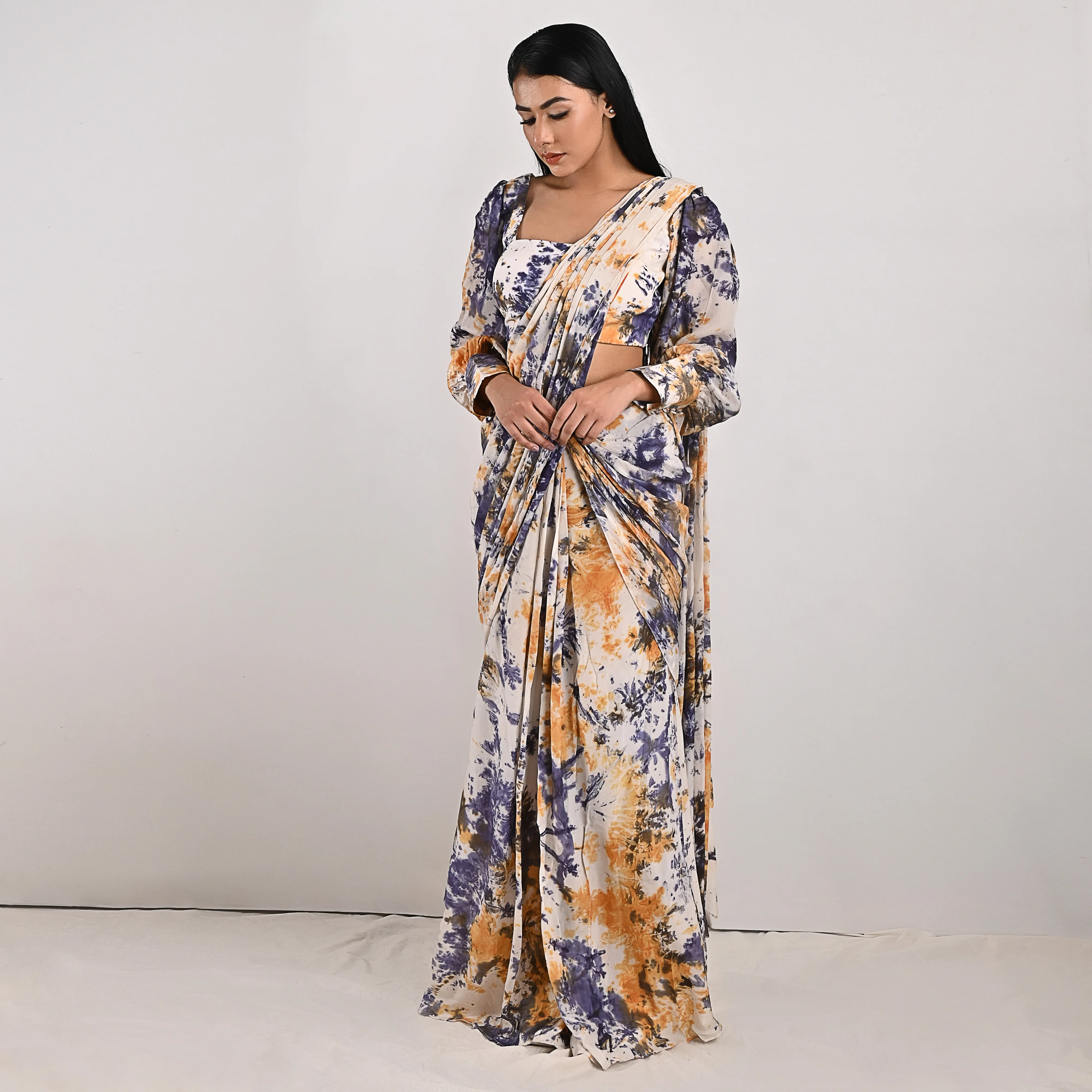 Irina - Tie & Dye Concept Saree - Image 3