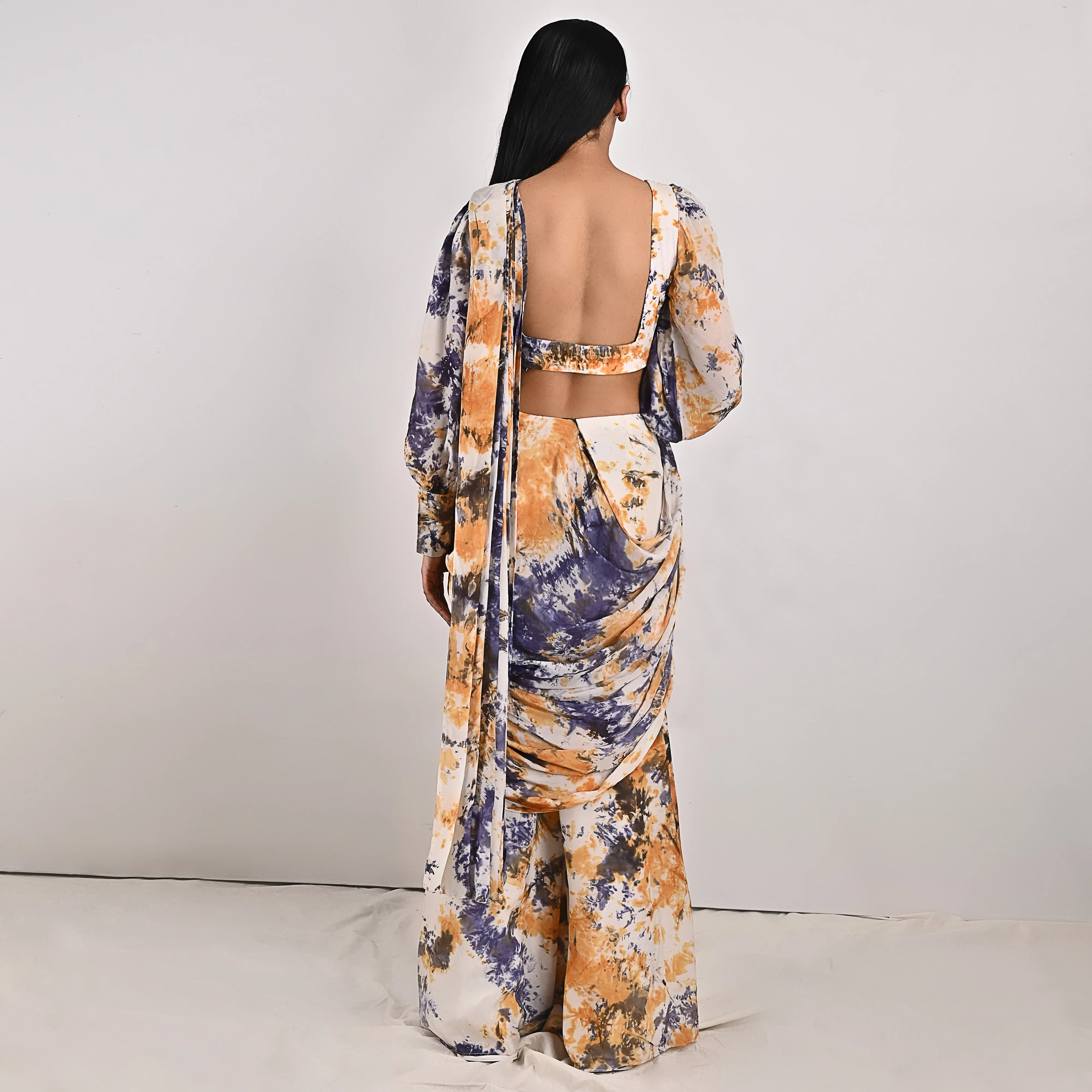 Irina - Tie & Dye Concept Saree - Image 4