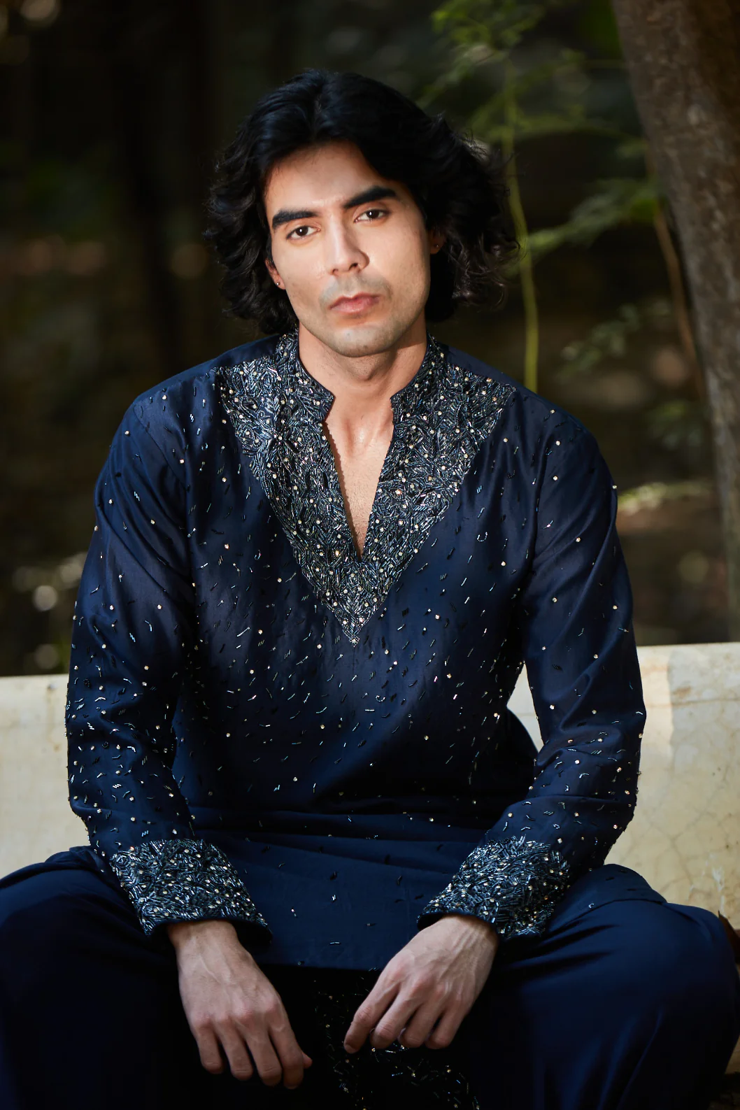 Iris Navy Blue Kurta - Image 7