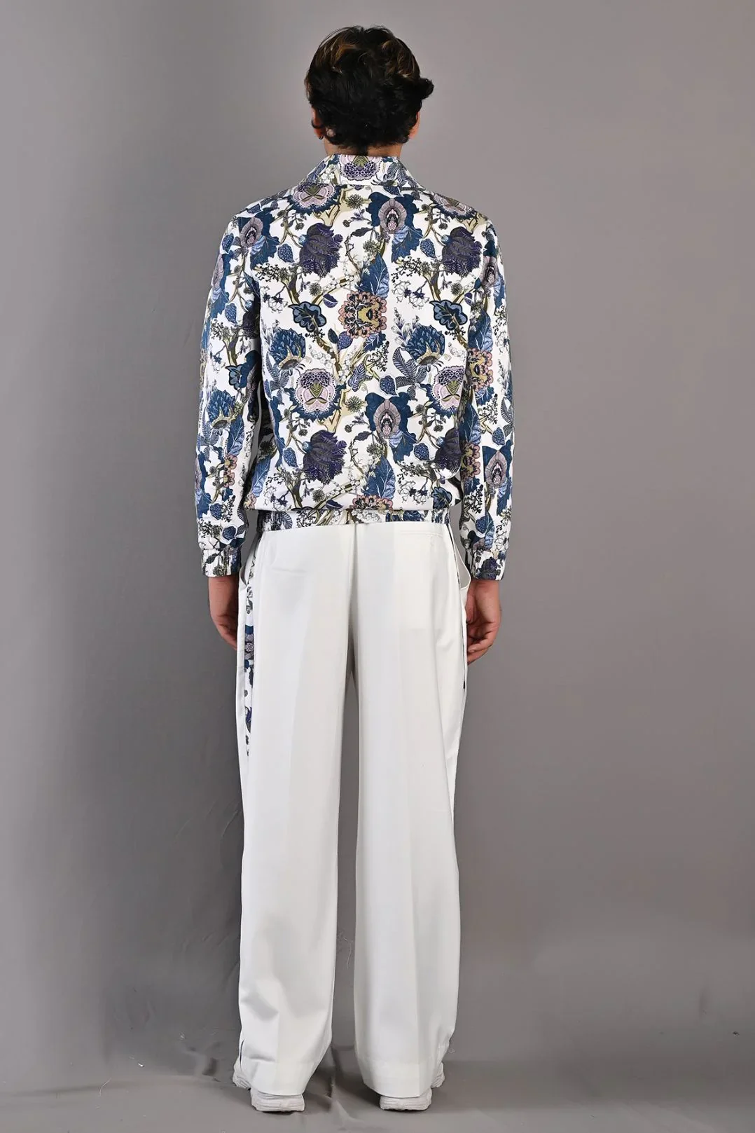 JACEK - MULTI BLUE PRINTED SHACKET SET WITH PANT - Image 2