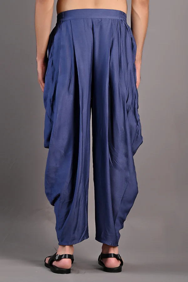 Jacinto - Blue Abstract Embroidered Kurta & Salwar Set - Image 7