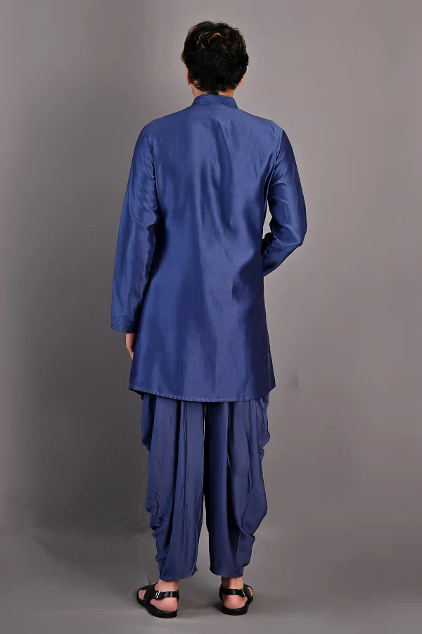 JACINTO - BLUE EMBROIDERED KURTA SET - Image 3
