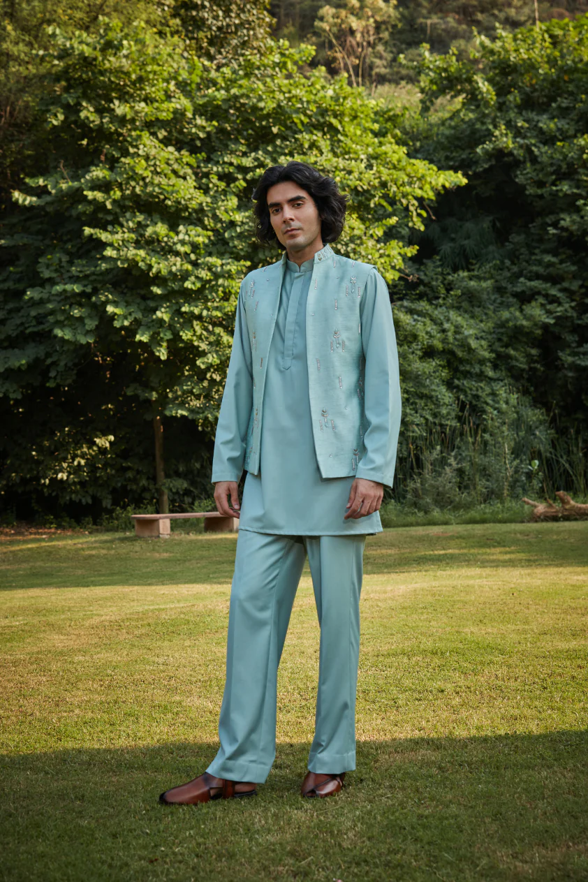 Jade Nehru Jacket Set - Image 3
