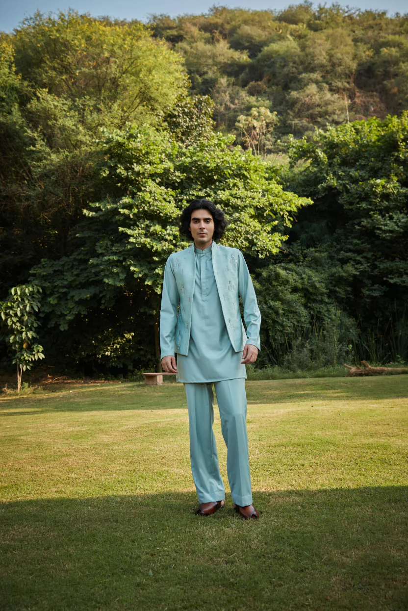 Jade Nehru Jacket Set - Image 4
