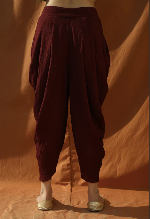 Opulent Poncho with Drape Dhoti Pants - Image 5