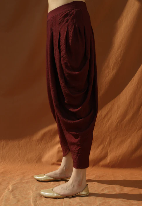Opulent Poncho with Drape Dhoti Pants - Image 6