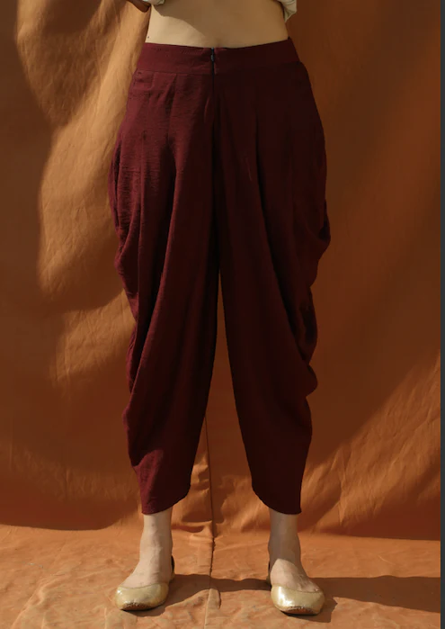 Opulent Poncho with Drape Dhoti Pants - Image 7