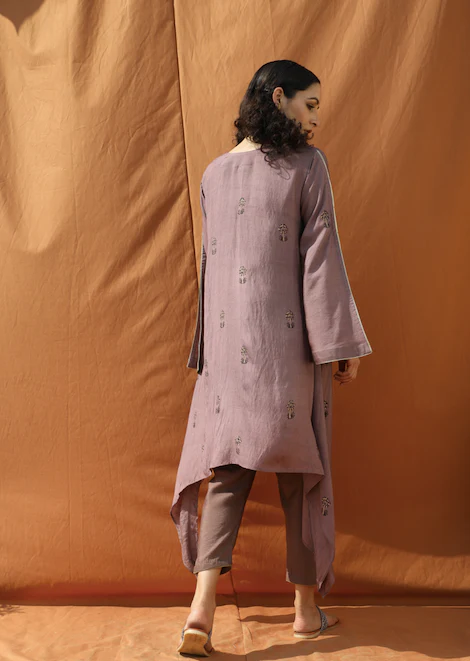 Slit Sleeve Imperial Top and Pants - Image 3