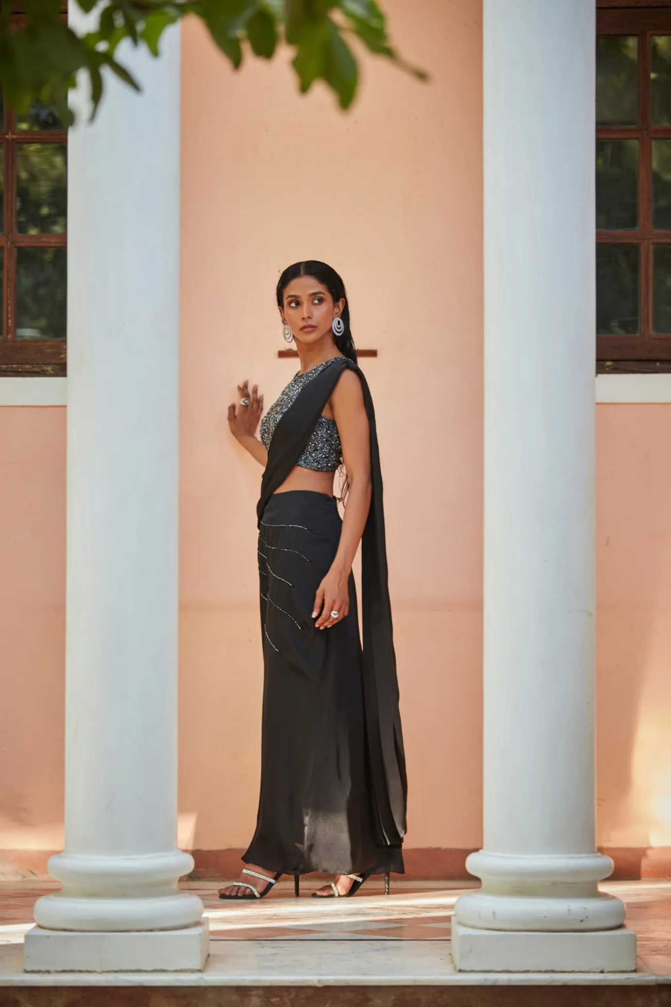 Kareena-Black Concept Sari - Image 6