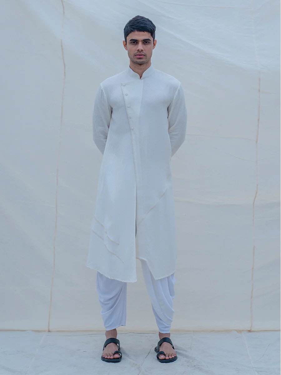 Off White Cotton Kurta