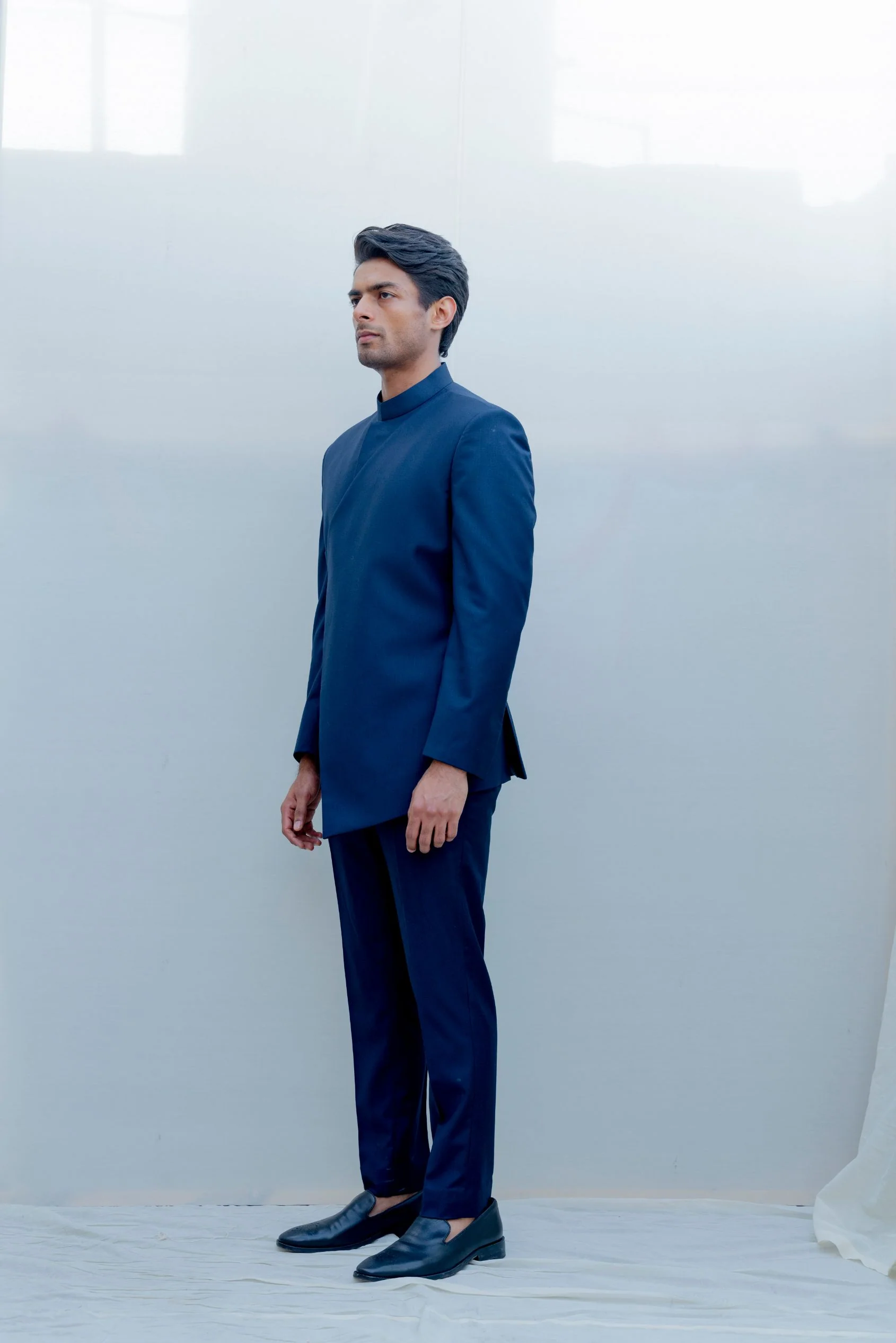 Lapis Lazuli - Dark Blue Indo Western Jacket Set - Image 5