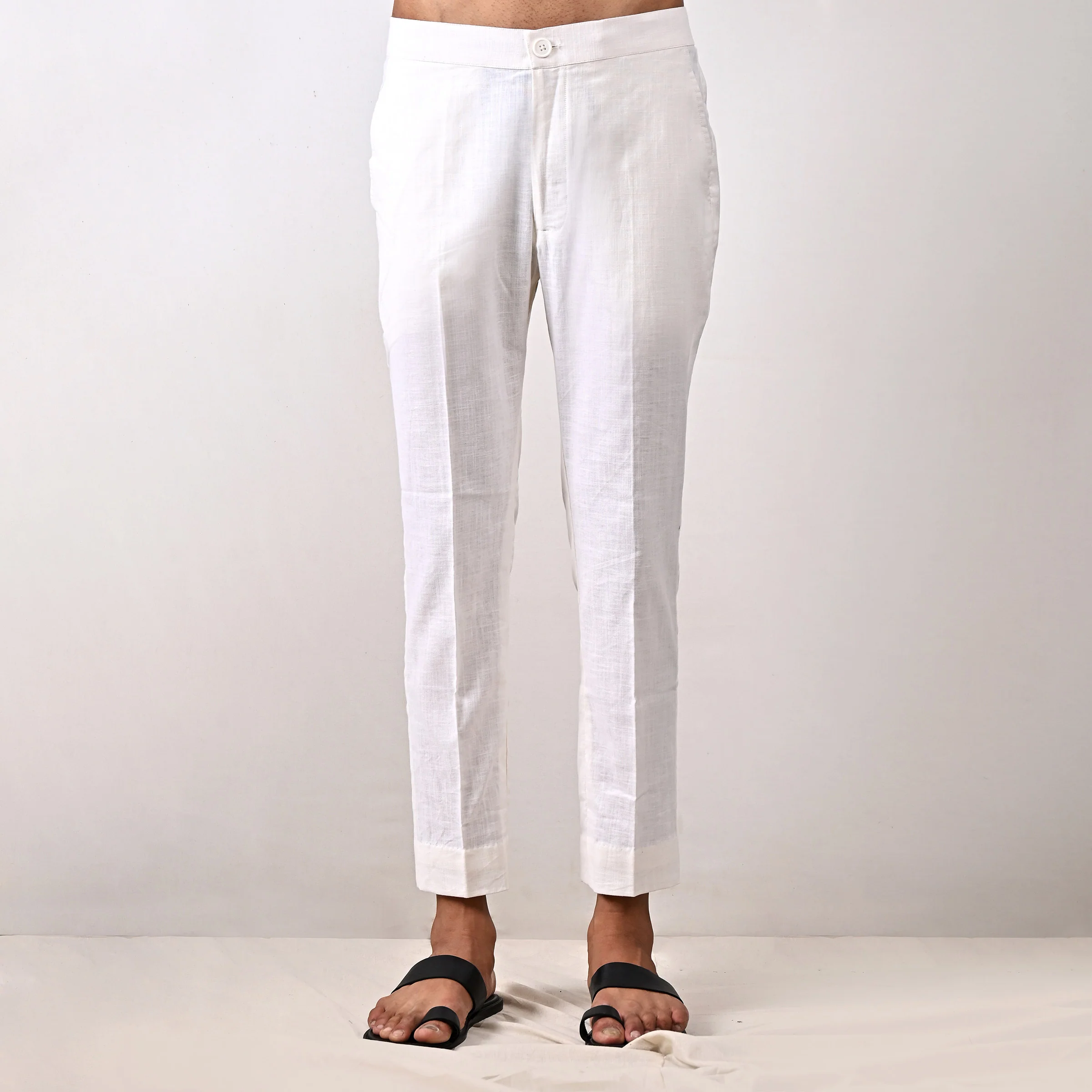 Layne - Off White Nehru Jacket with Asymmetrical Overlapped Kurta Set - Image 9