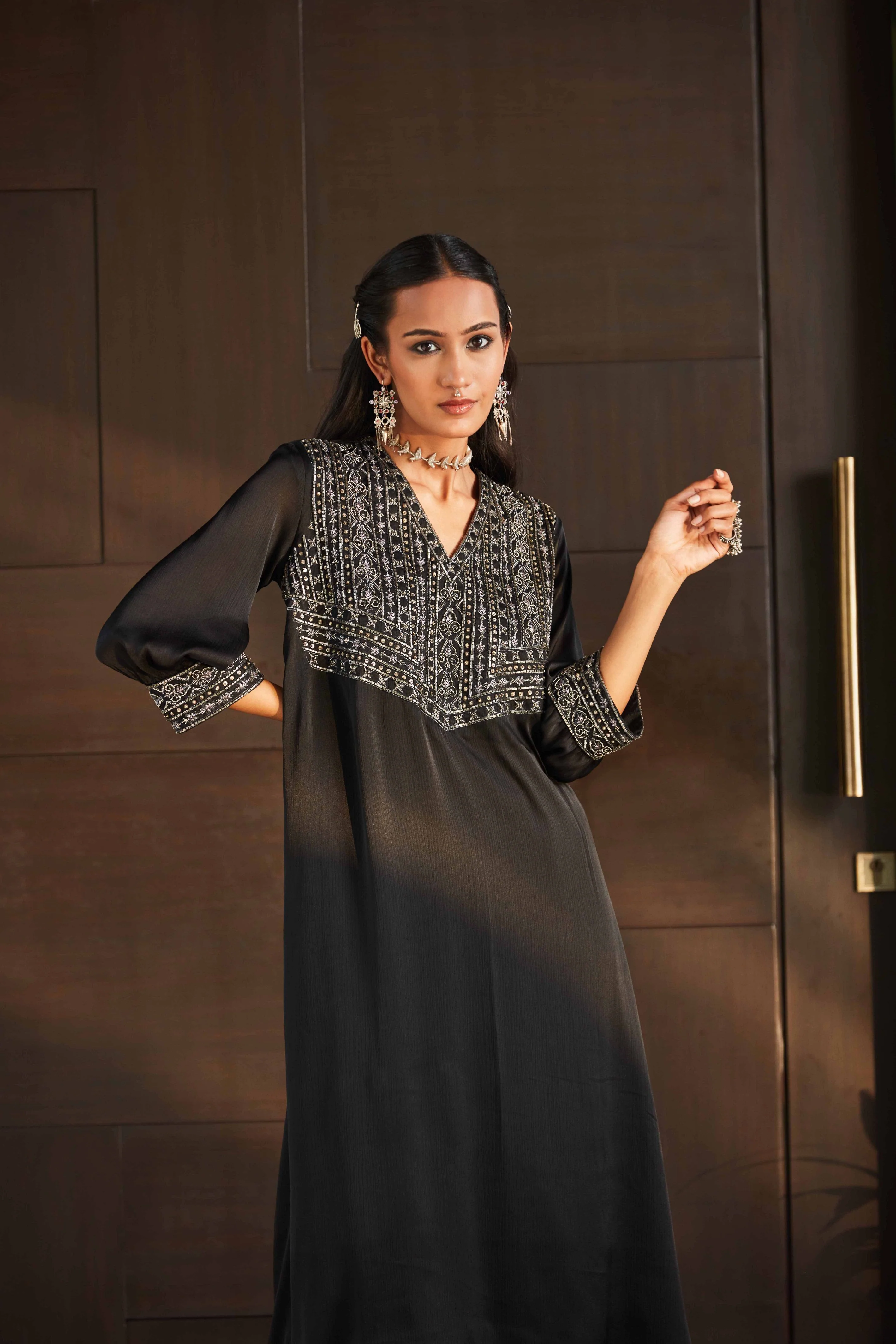 Mariam Kurta & Wide Flared Pants Set - Image 2