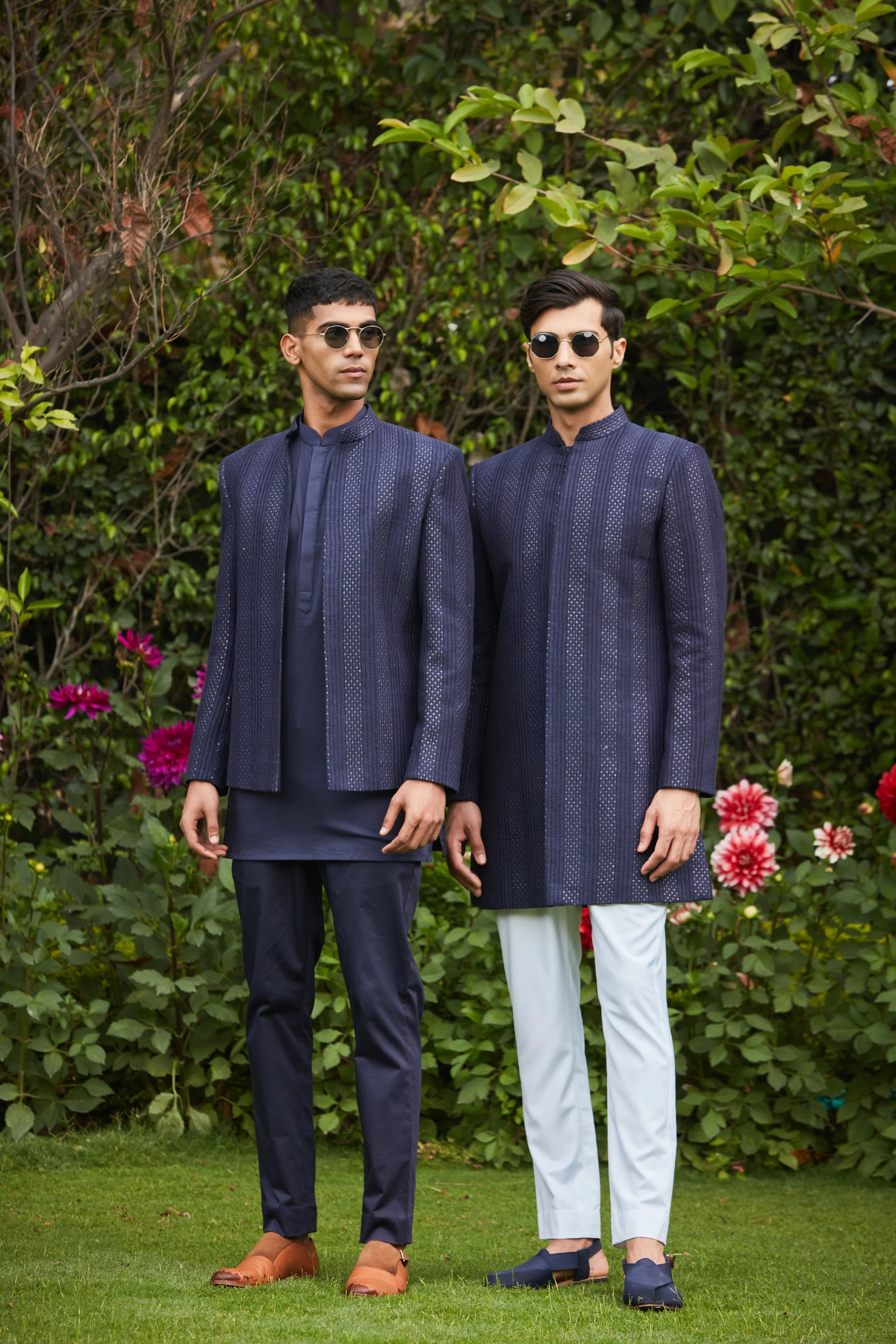 MARYA & NIKHARA- NAVY BLUE CHIKANKARI SETS - Image 2