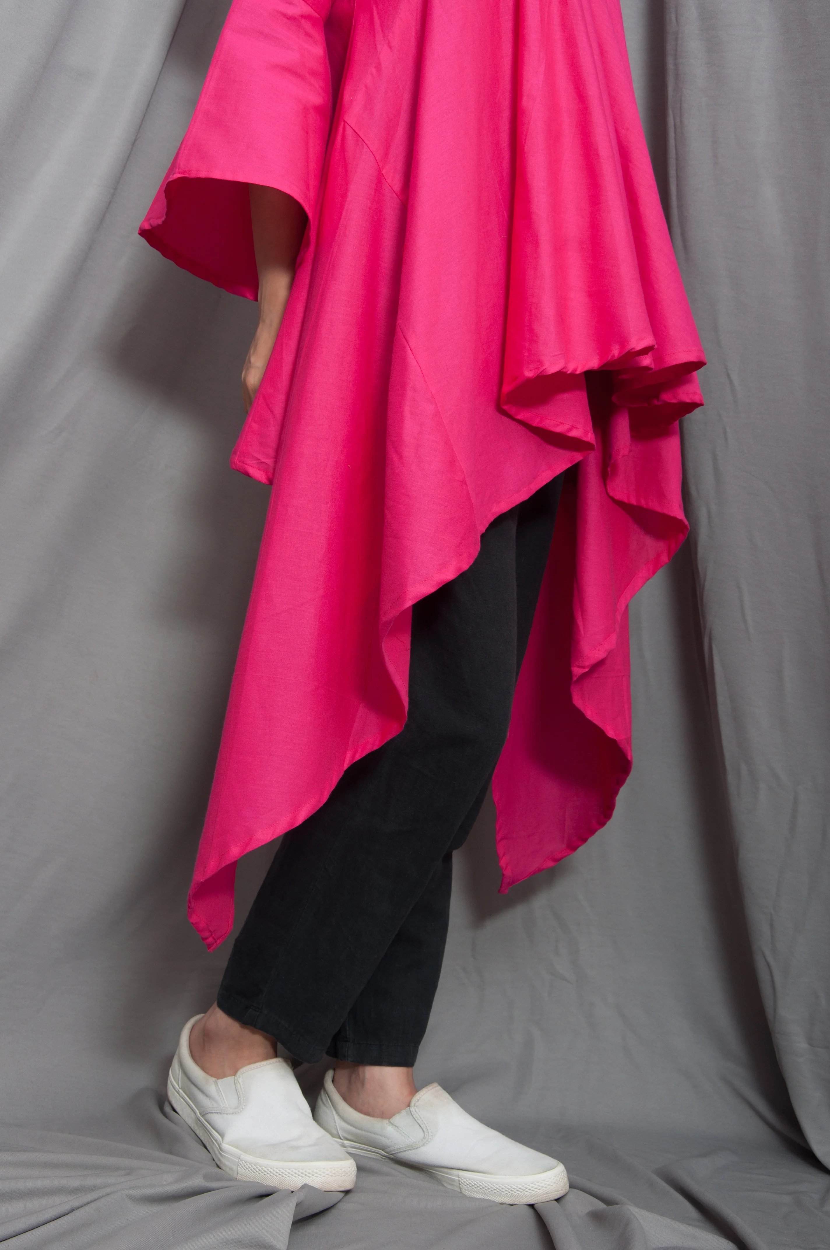 Maya- Pink Asymmetrical Frill Top - Image 4