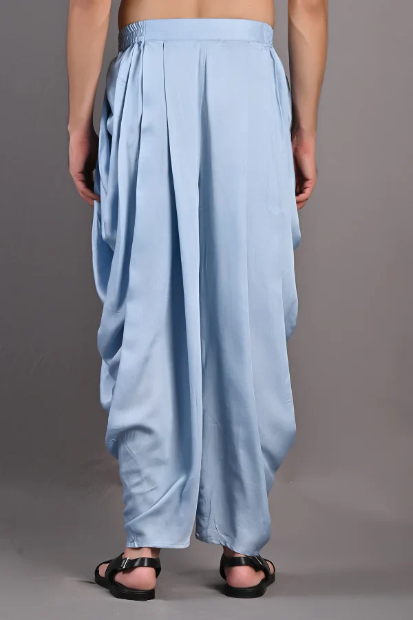 Mazus - Light Blue Embroidered Kurta Set - Image 5