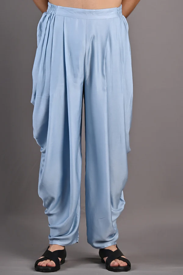 Mazus - Light Blue Abstract Embroidered Kurta Set - Image 5