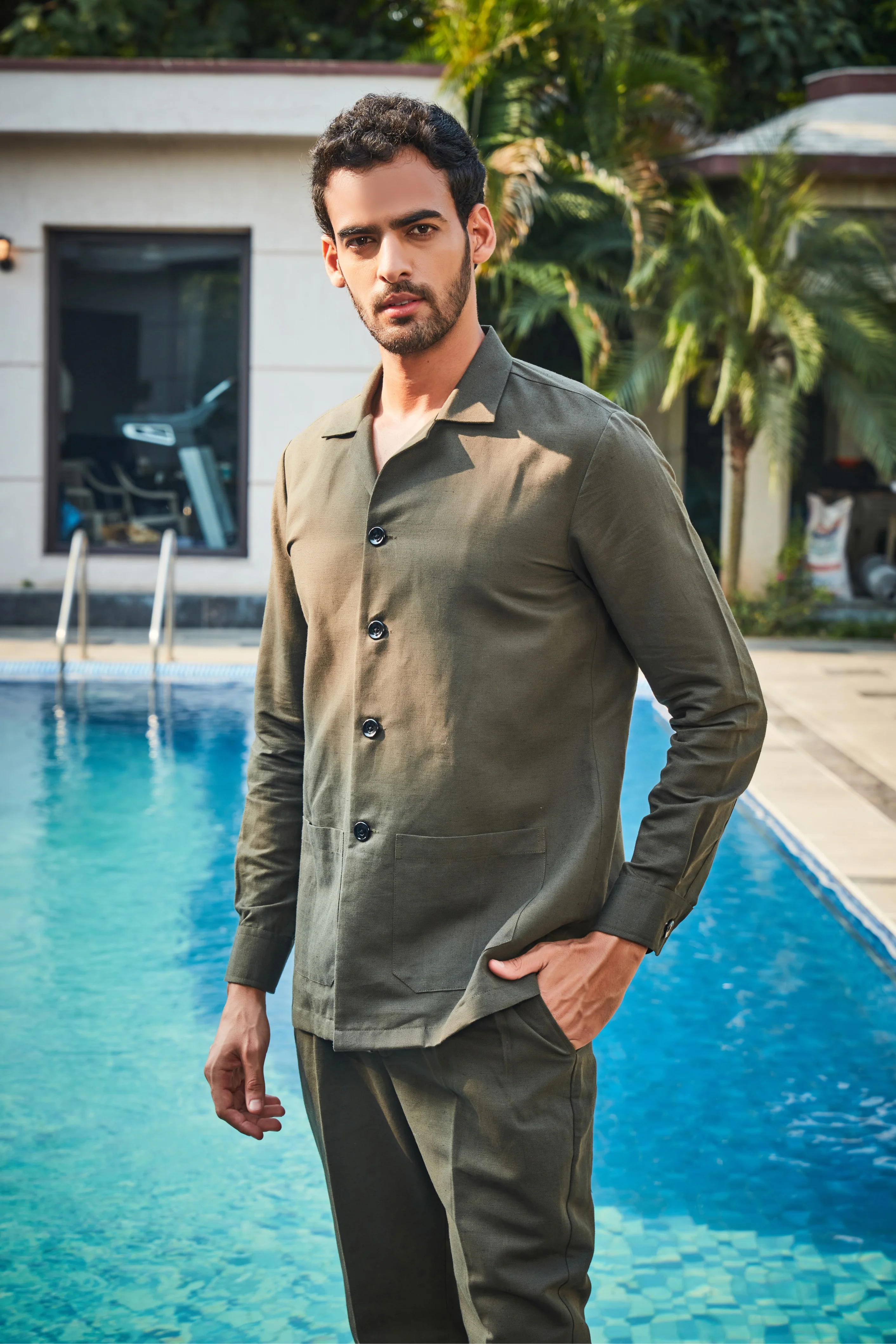 Melroy- Olive Green Co-ord set - Image 2