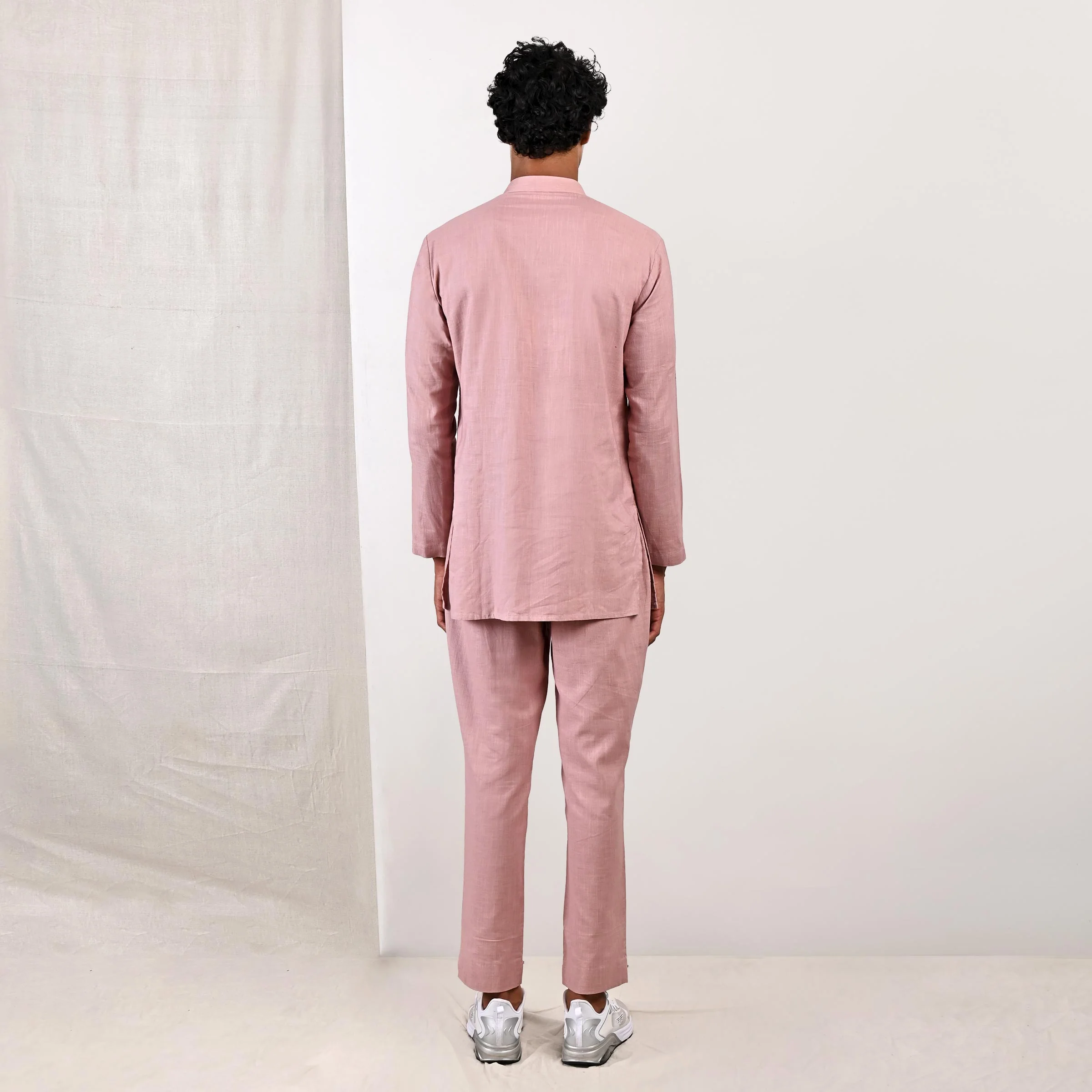 Neor - Mauve Jacket Style Kurta & Pant Set - Image 5