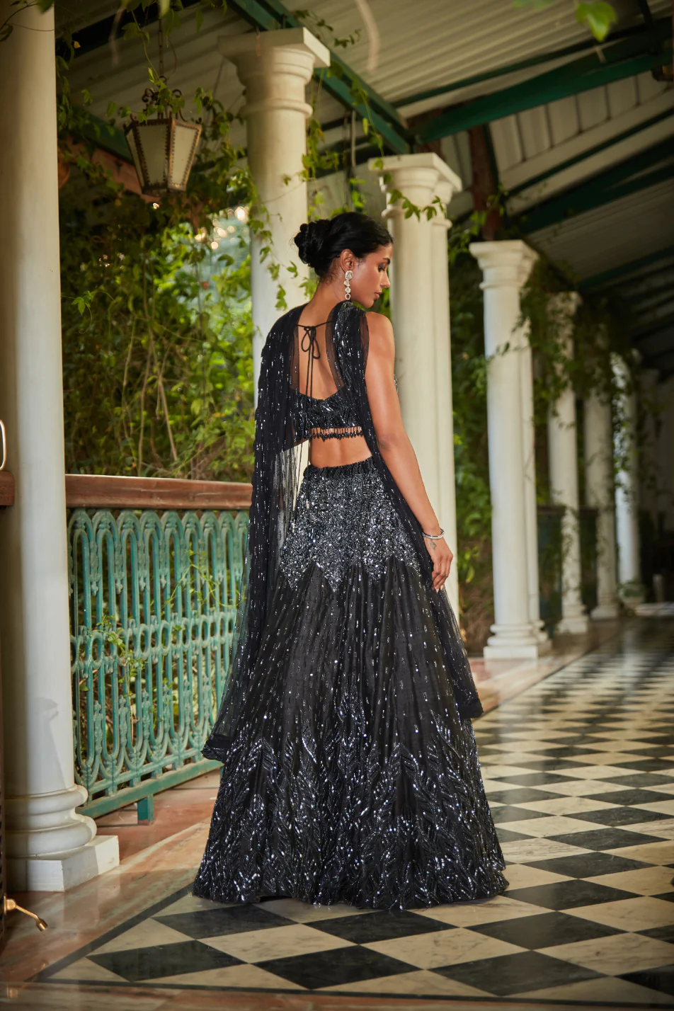 Noir Celeste Lehenga Set - Image 7