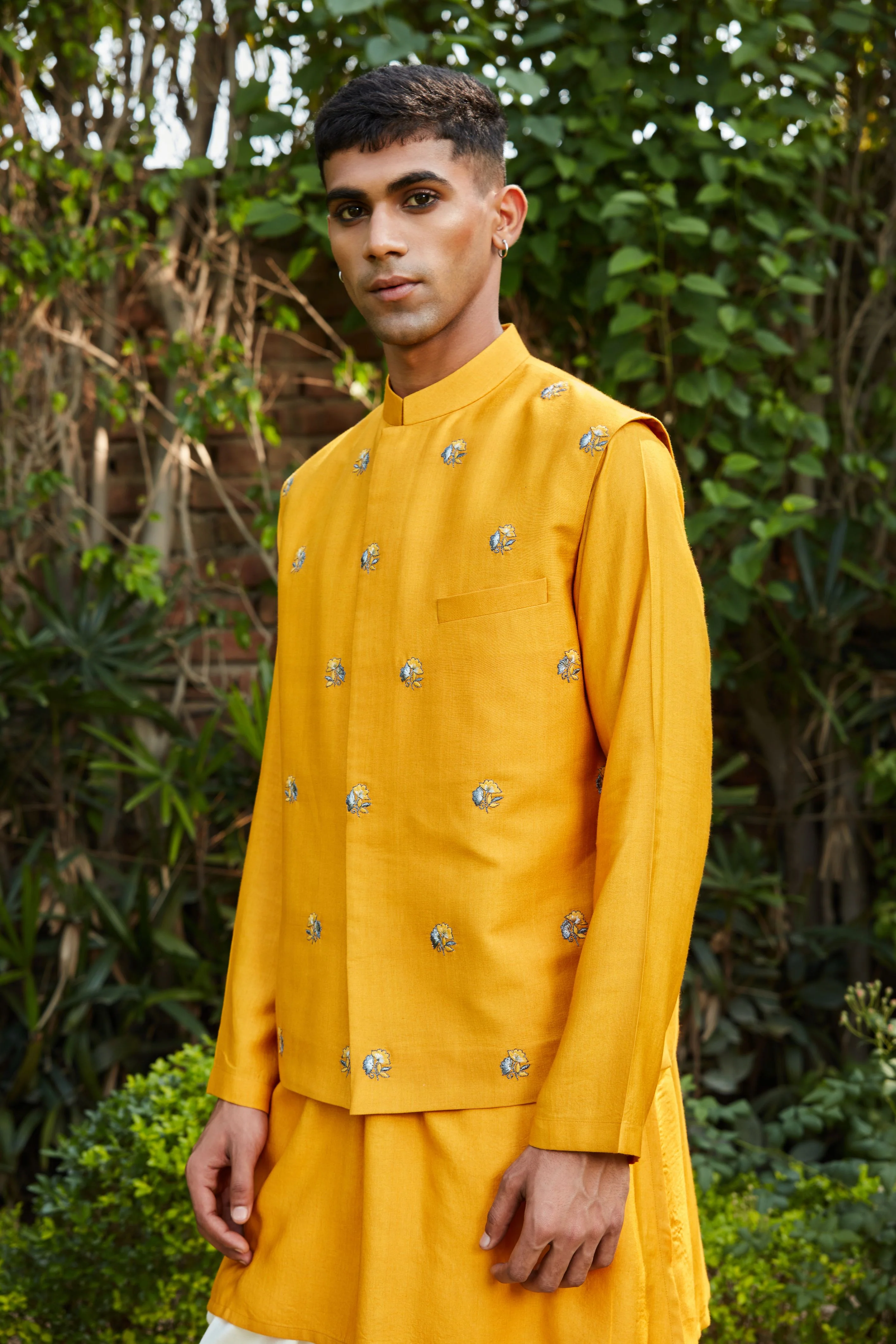 Numair Nehru Jacket with Kurta and Pants Set - Image 2