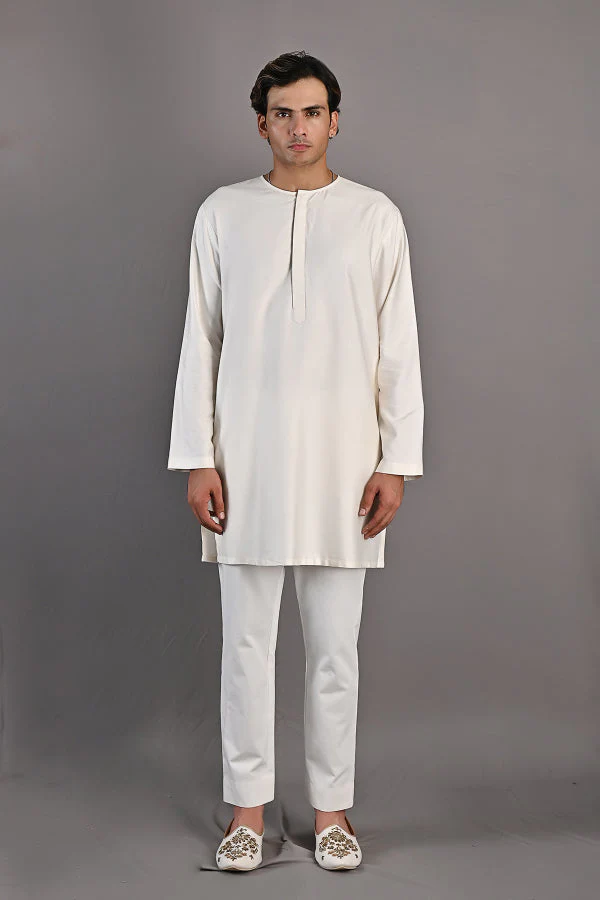 OAKLEY - OFF WHITE HAND EMBROIDERY SHERWANI JACKET SET - Image 7