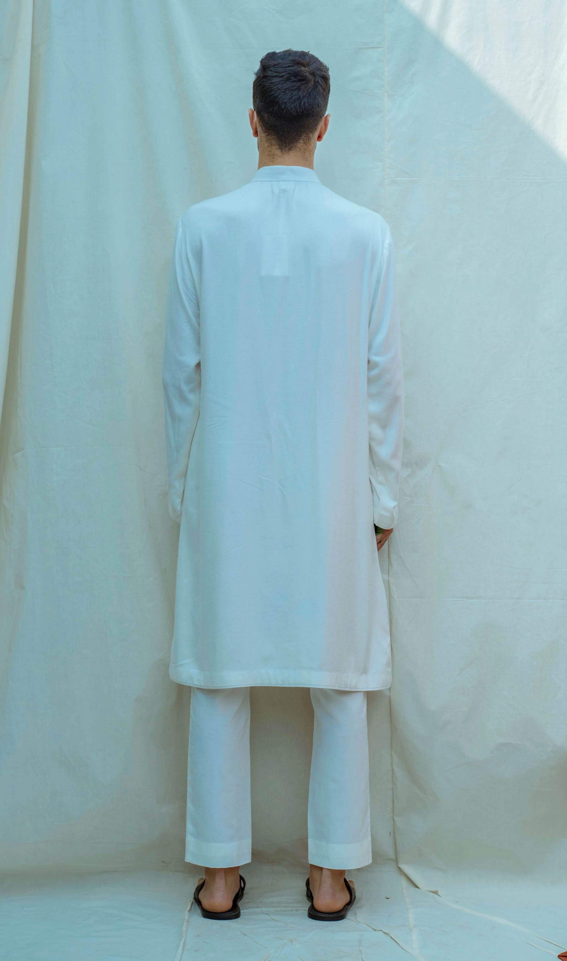 Overlapped Cowl Kurta Set - Image 2