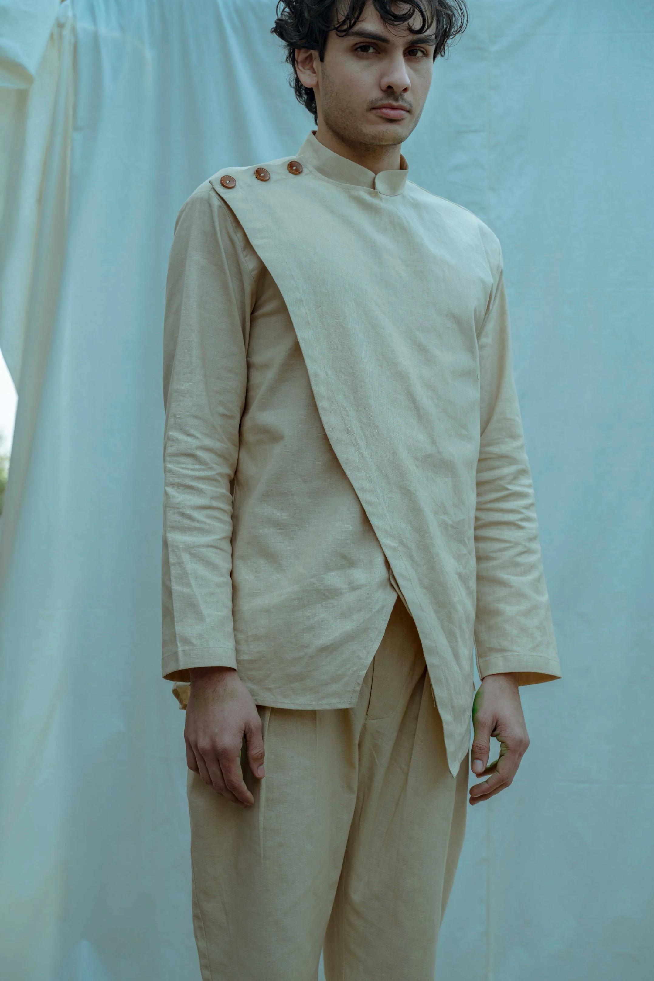 Overlapped Short Kurta Set - Image 3